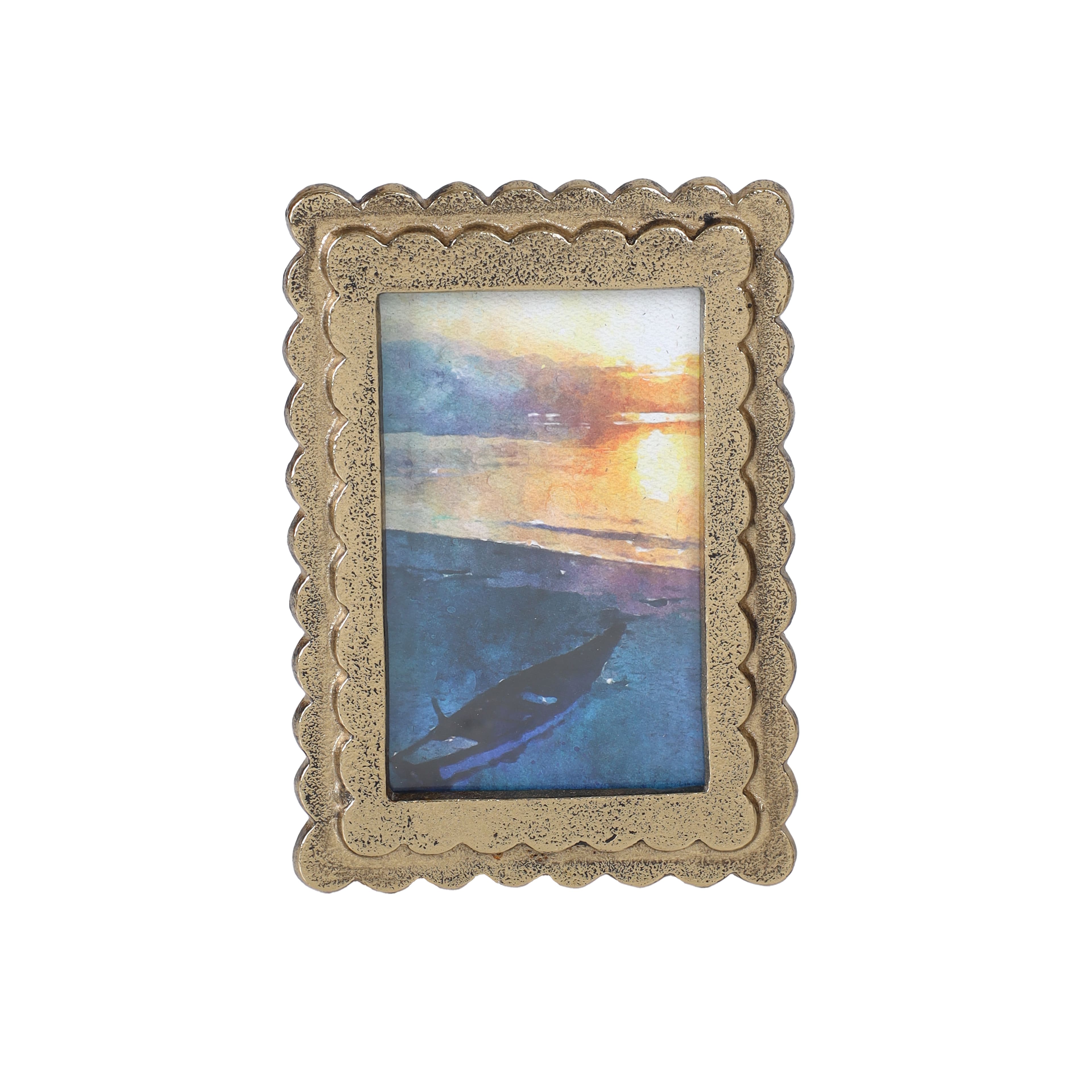 4" x 6" Gold Metal Scallop Tabletop Frame, Atelier by Studio Décor®