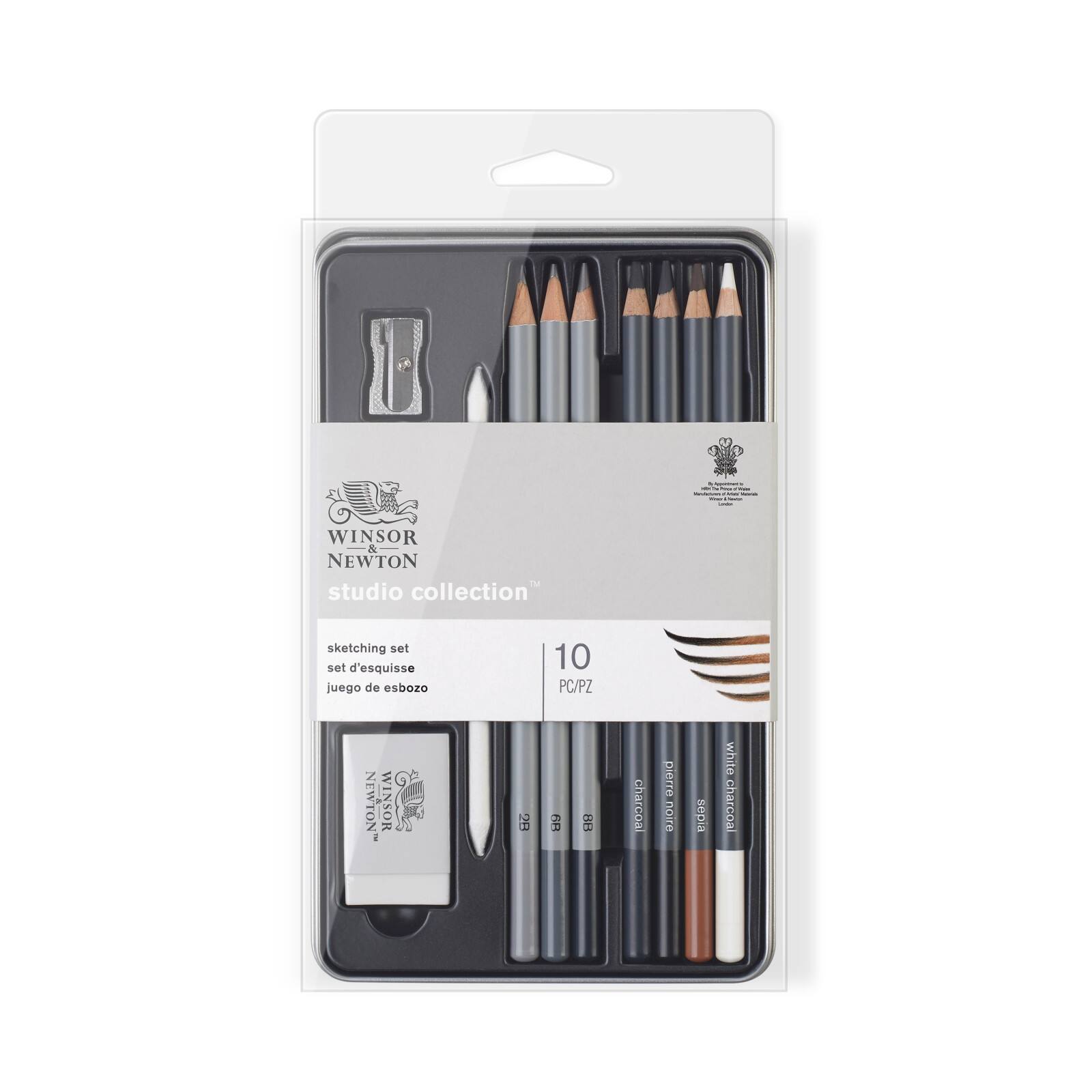 Winsor & Newton™ Studio Collection™ 10 Piece Sketching Pencil Tin