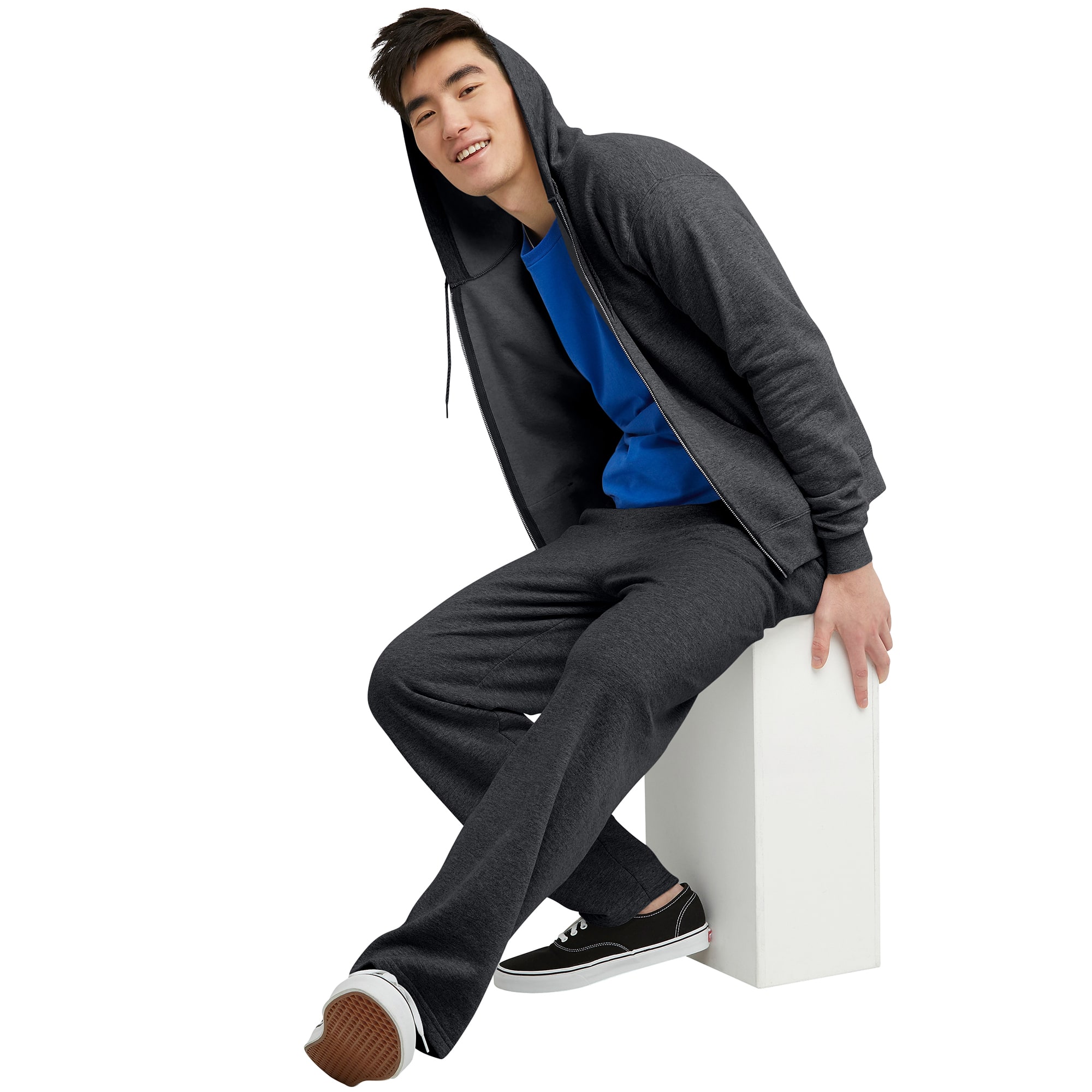 Hanes EcoSmart Fleece Full-Zip Men&#x27;s Hoodie