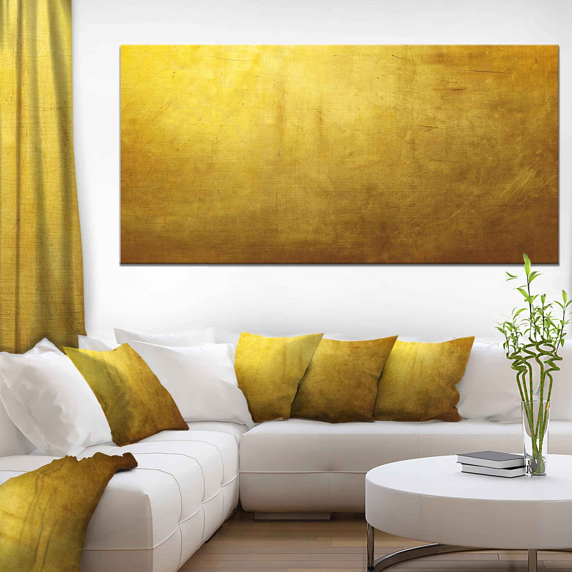 Designart - Gold Texture - Abstract Canvas art print
