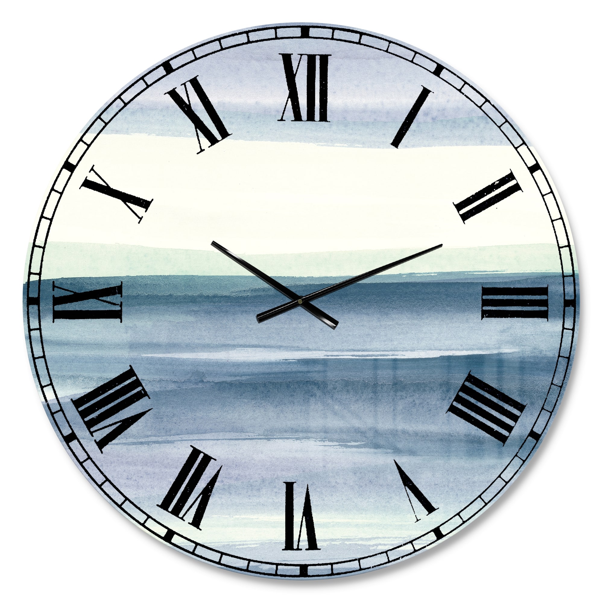 Designart Mint Indigo Dawn I Farmhouse Wall Clock