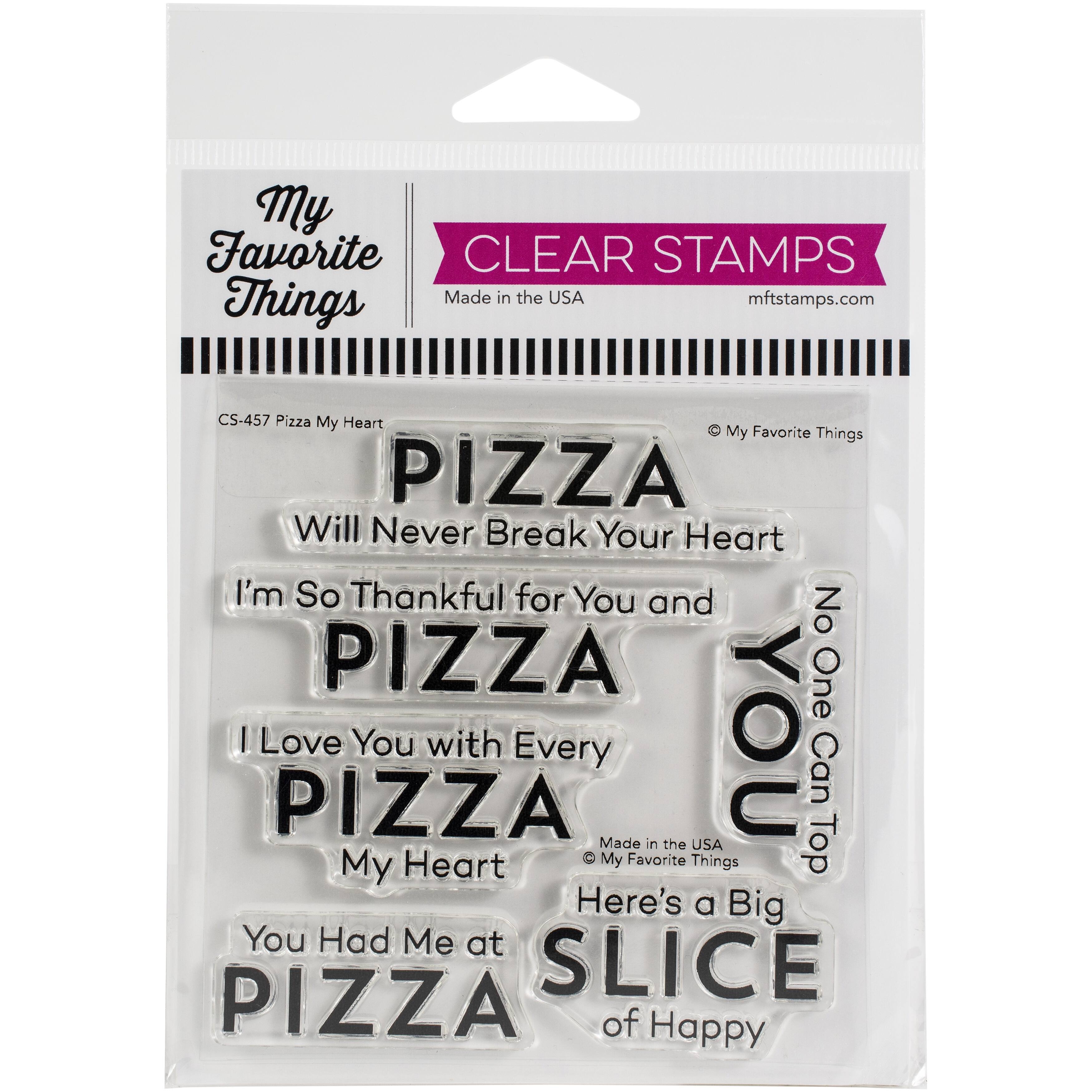 My Favorite Things® Pizza My Heart Clear Stamps | Michaels®