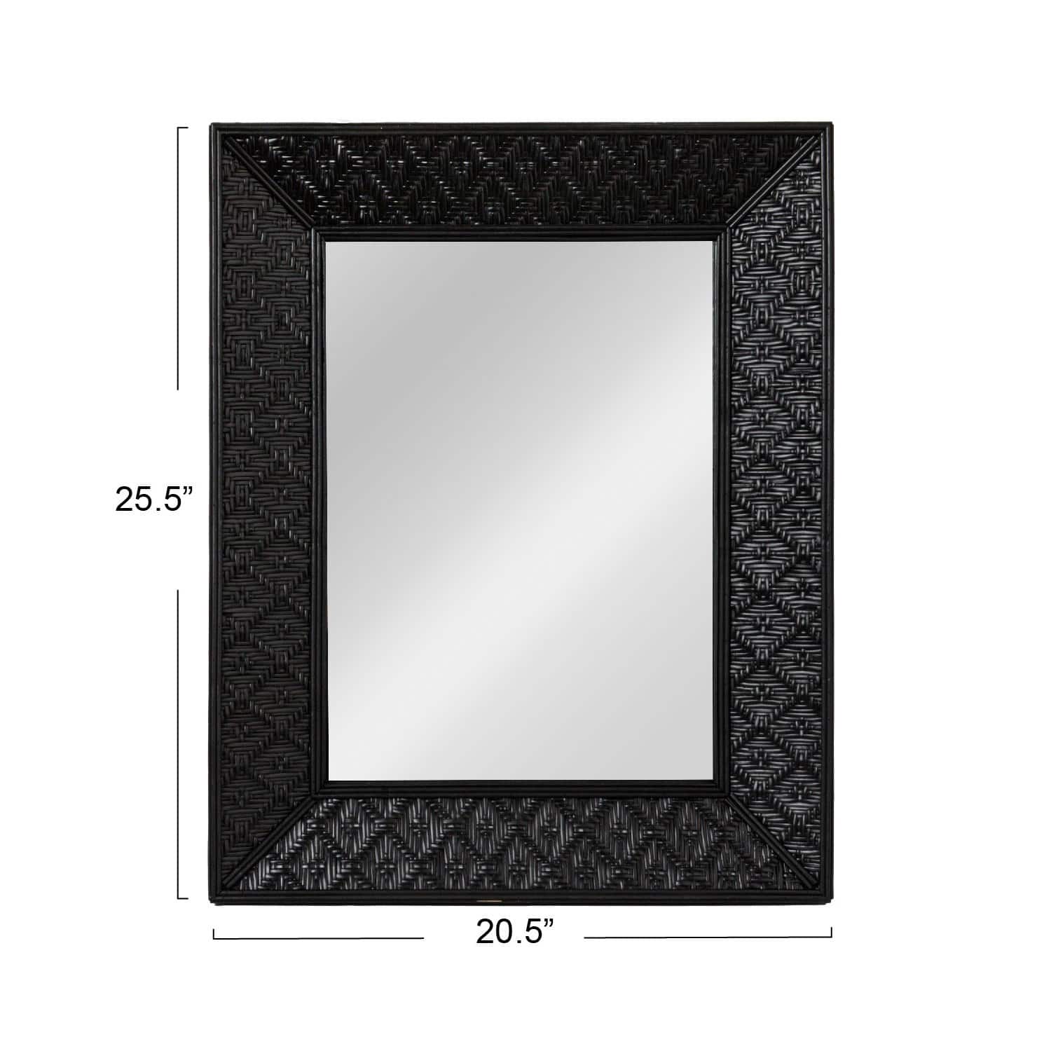 Hello Honey® 25.5" Handwoven Rattan Rectangle Wall Mirror