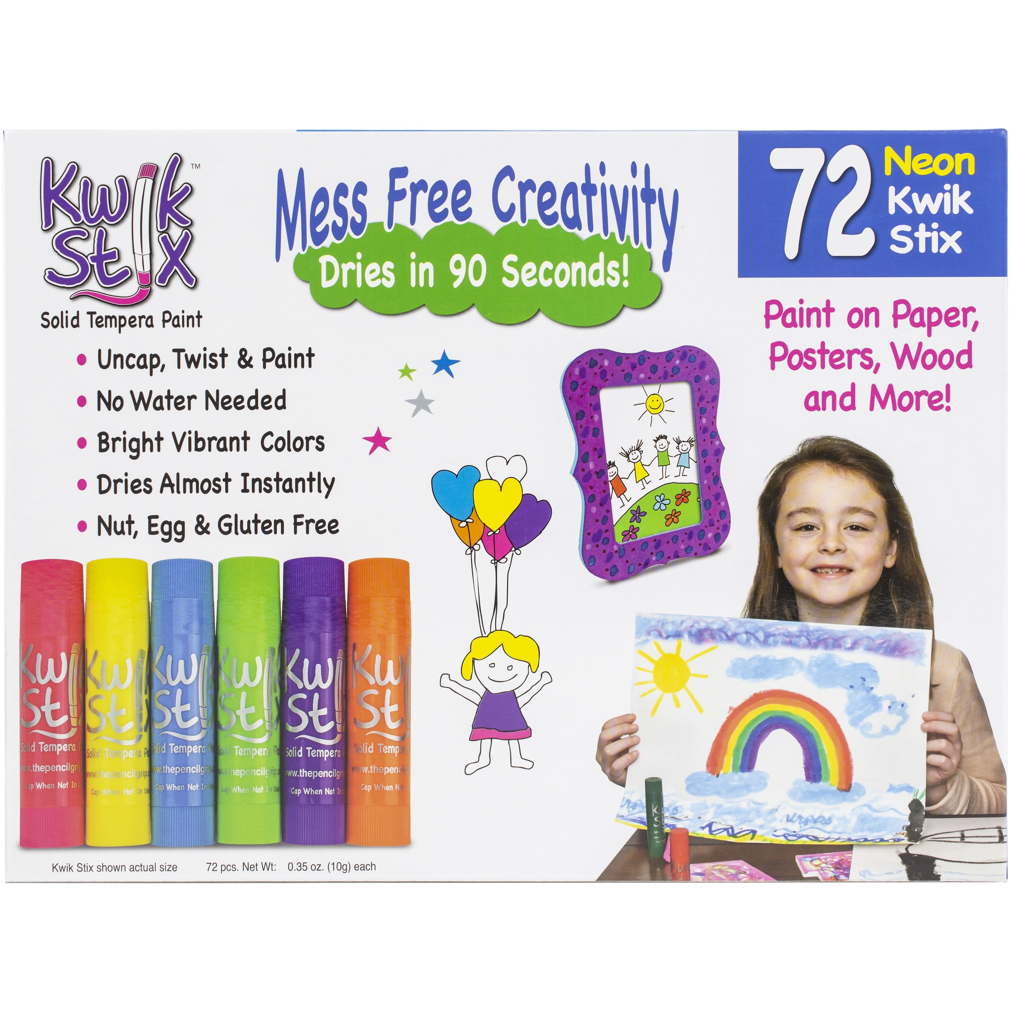 Tempera Paint Sticks, 32 Colors Solid Tempera Paint for Kids