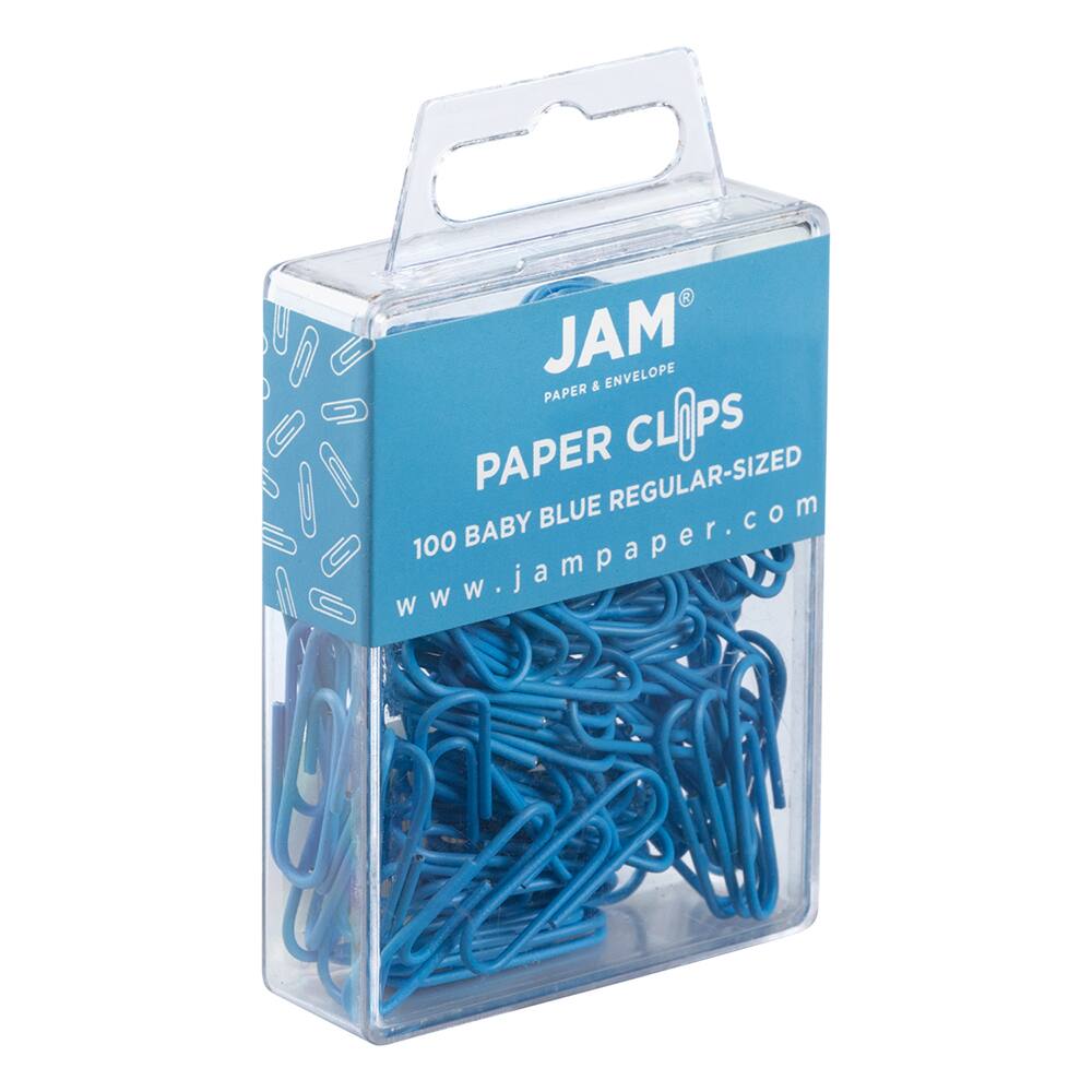 JAM Paper 1&#x22; Colorful Standard Paper Clips, 2 Packs of 100