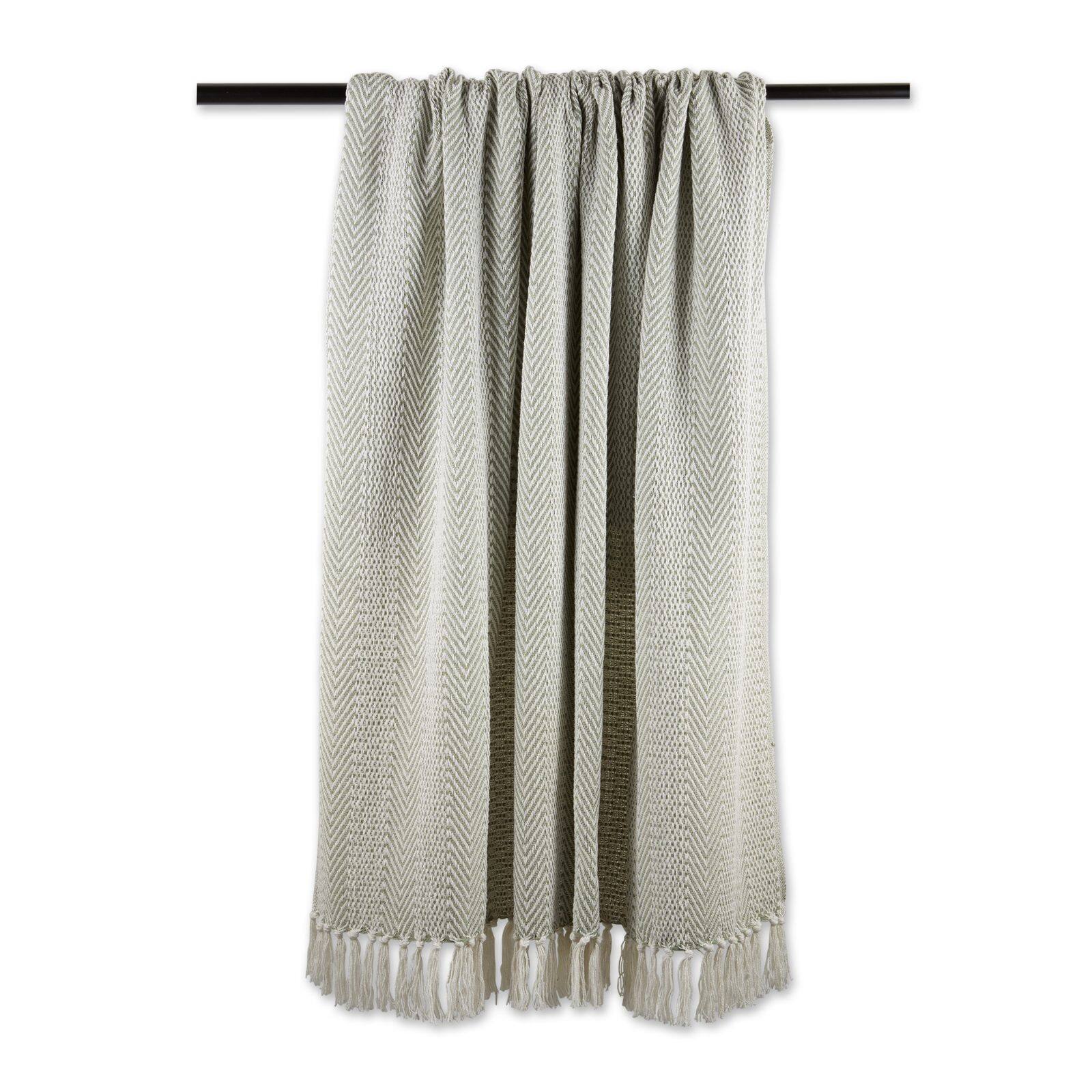 DII&#xAE; Artichoke Herringbone Stripe Throw