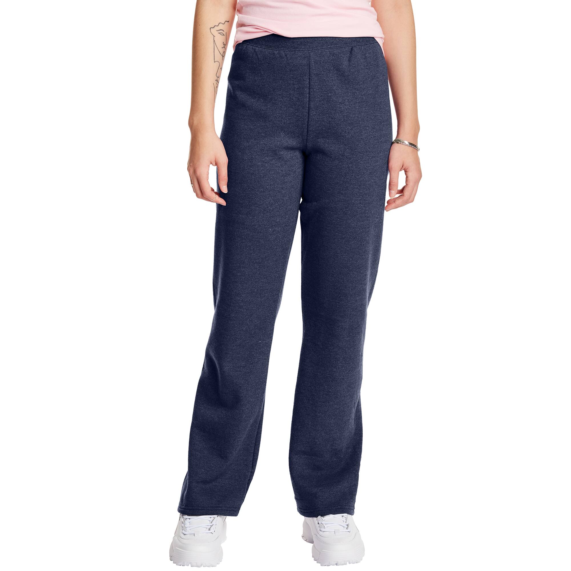 Hanes EcoSmart Open Leg Fleece Women&#x27;s Sweatpants