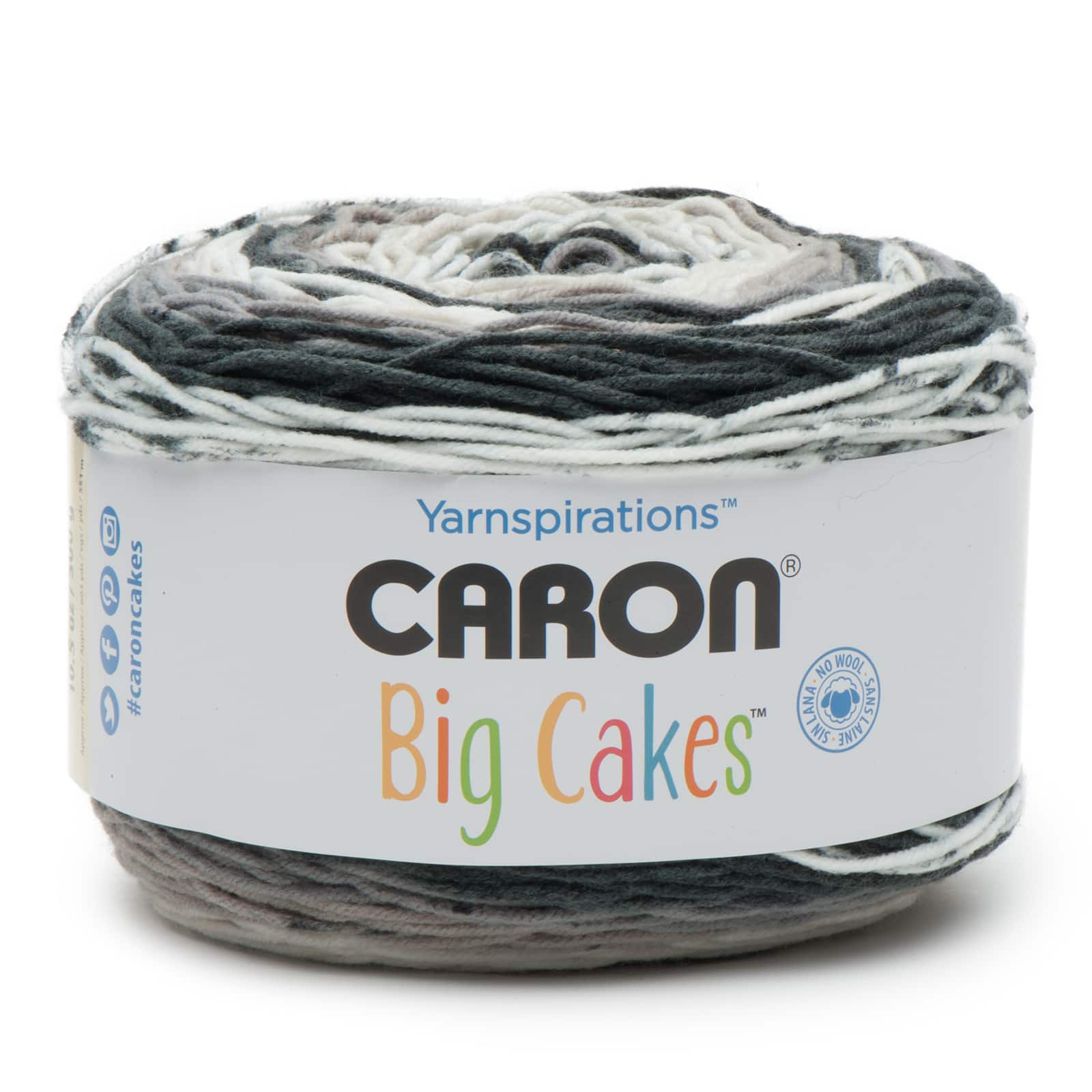 The blanket underneath is 3 cakes of 'Caron Big Cakes' which is
