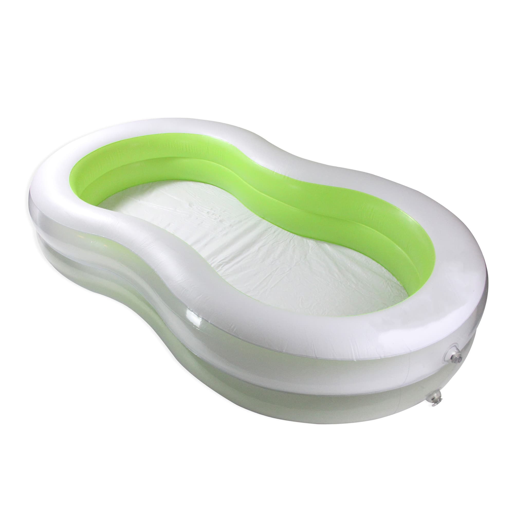 Pool Central&#xAE; 94.5&#x22; Green and White Inflatable Figure 8 Swimming Pool