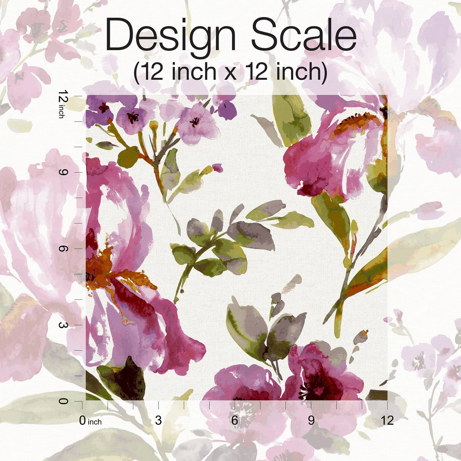 RoomMates Purple Iris Peel & Stick Wallpaper