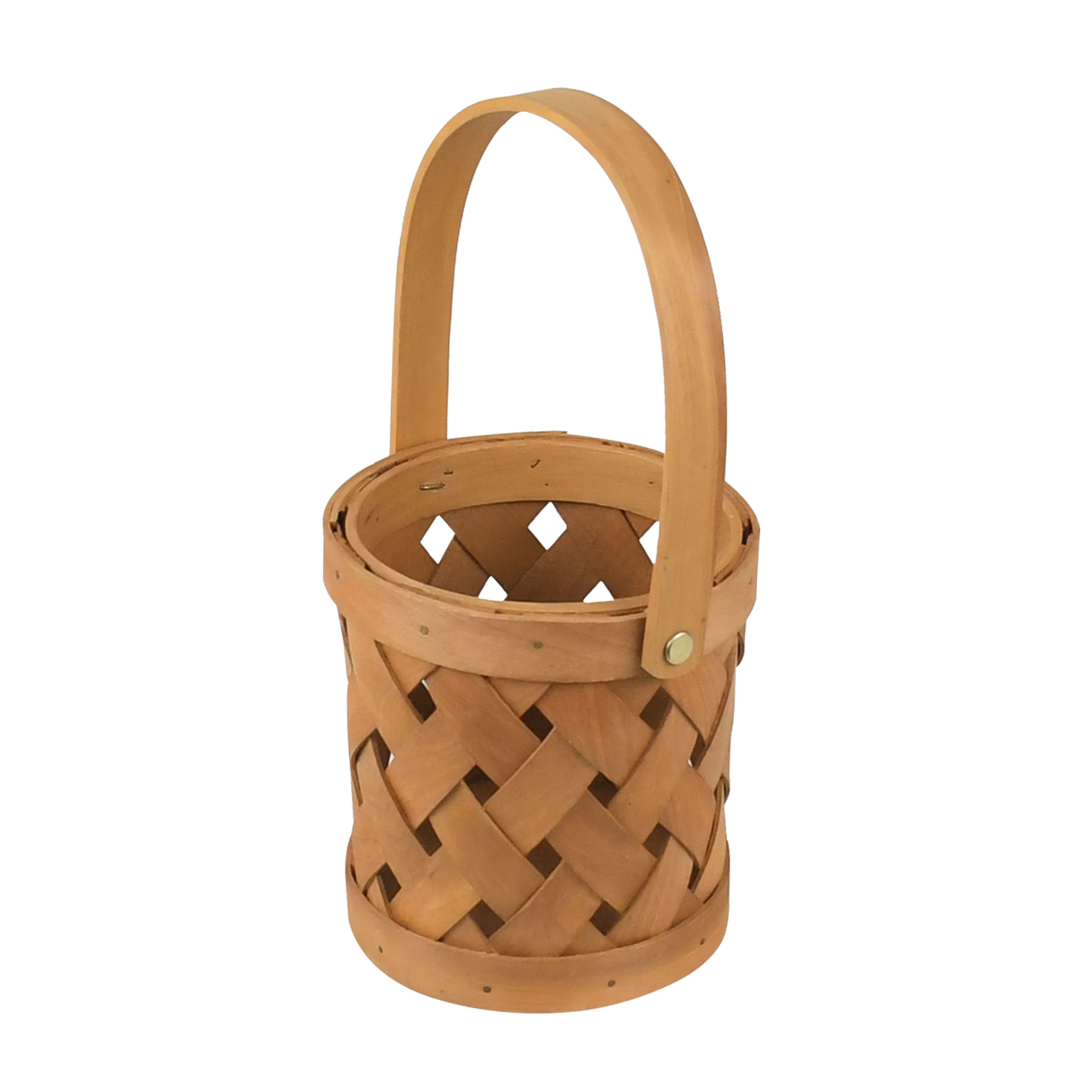 5.25&#x22; Natural Brown Cylinder Chipwood Basket by Ashland&#xAE;