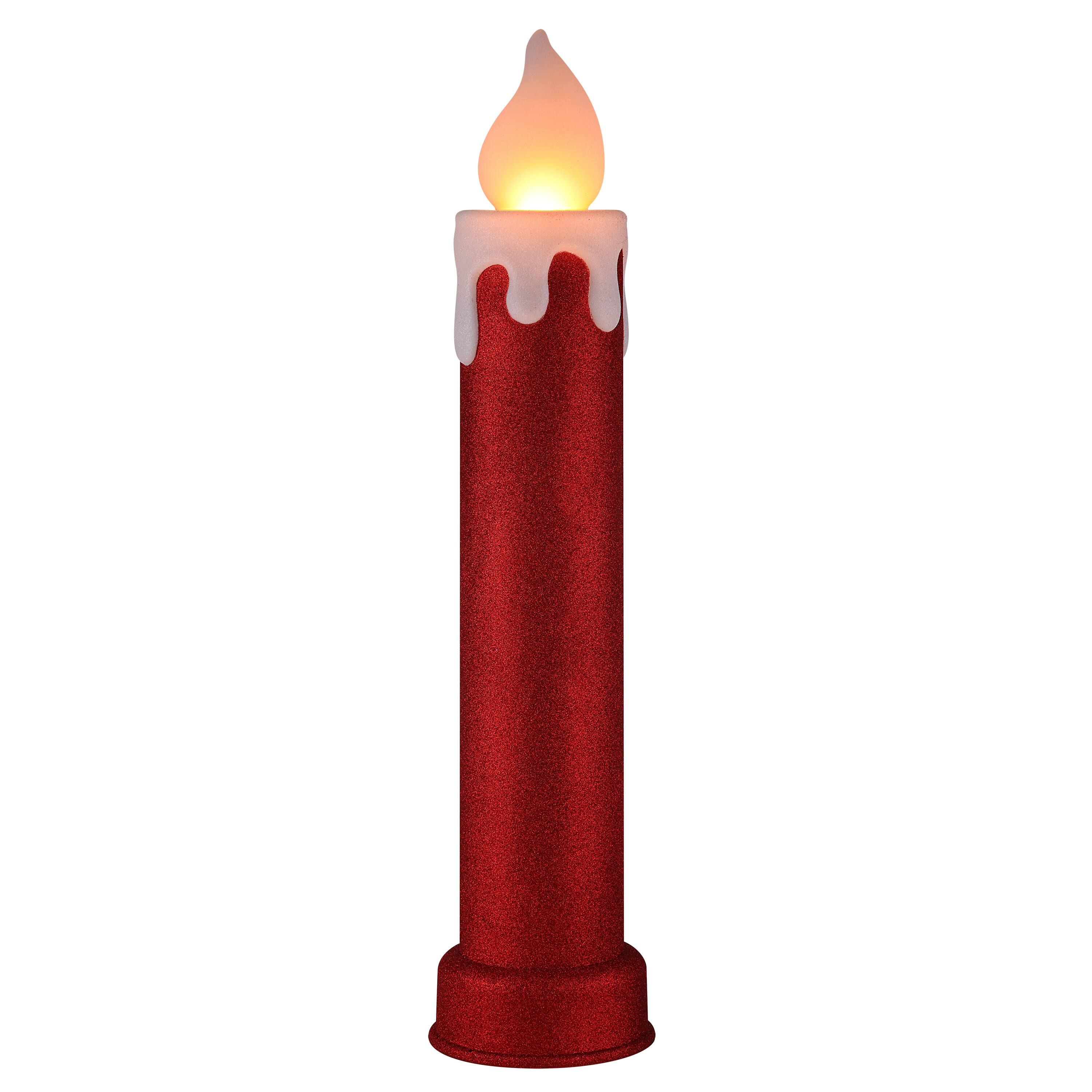 Mr. Christmas 36" Red Glittery Blow Mold Candle