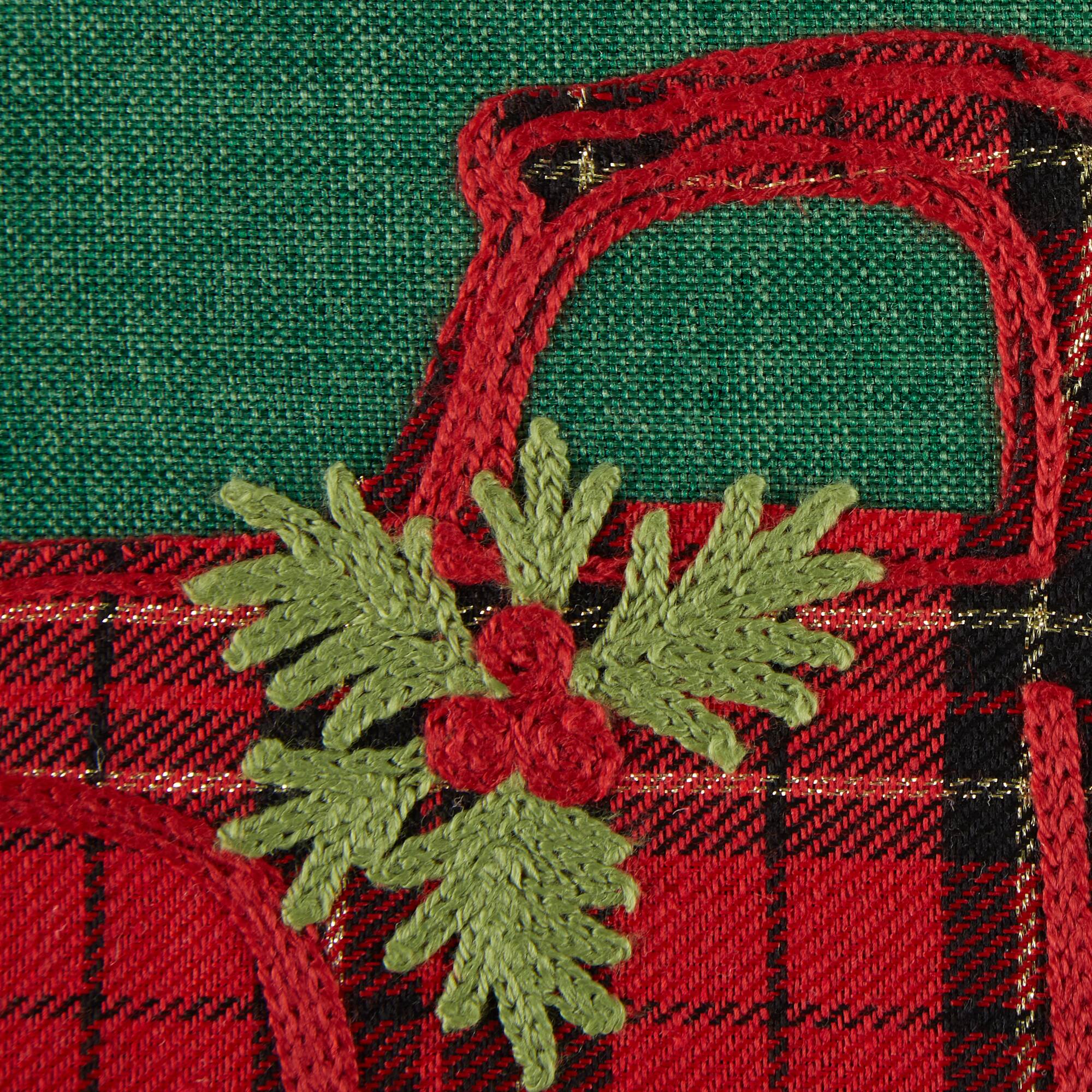 DII® Merry Christmas Truck Embroidered Pillow Cover Set