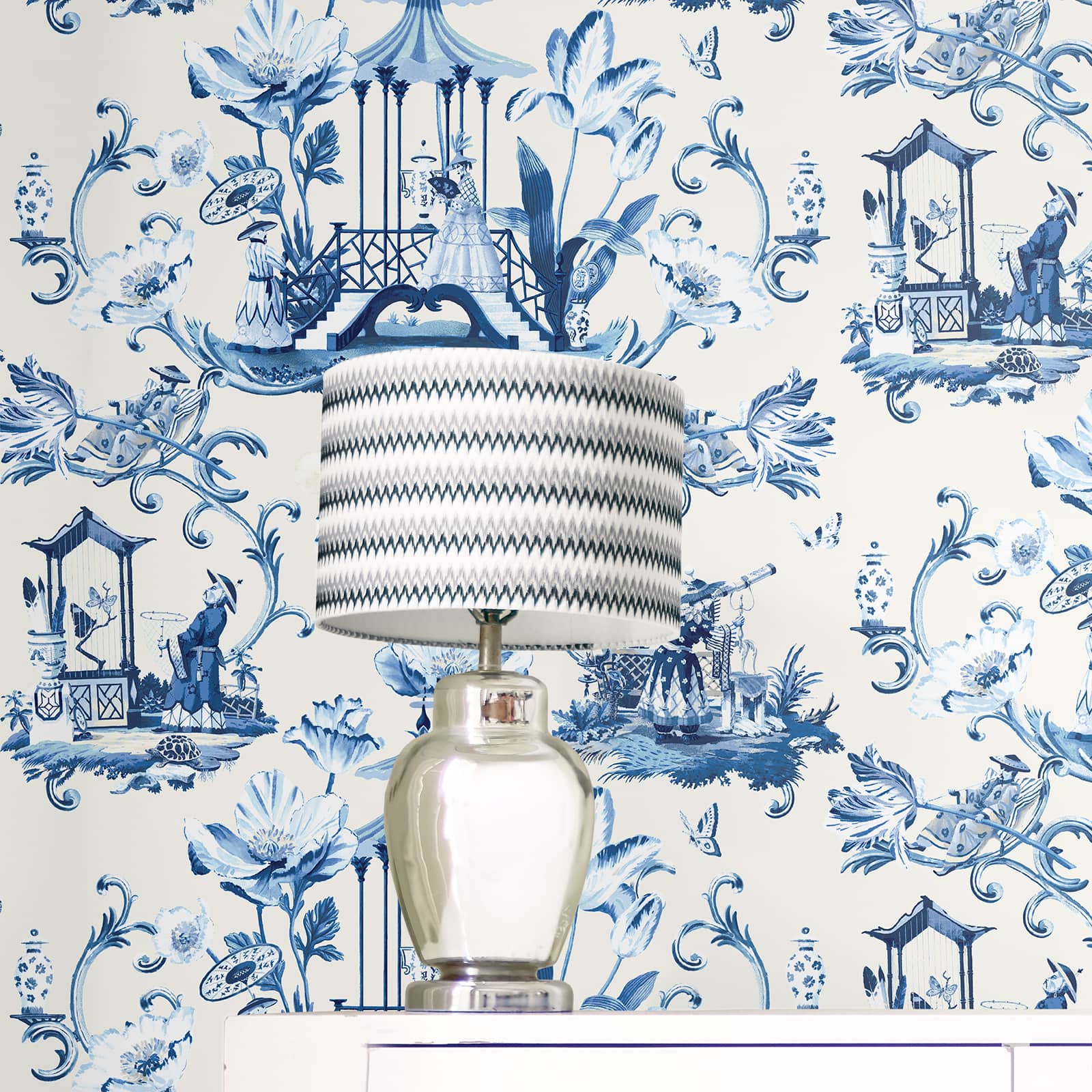 Harrison Howard East of the Moon Delft Peel & Stick Wallpaper