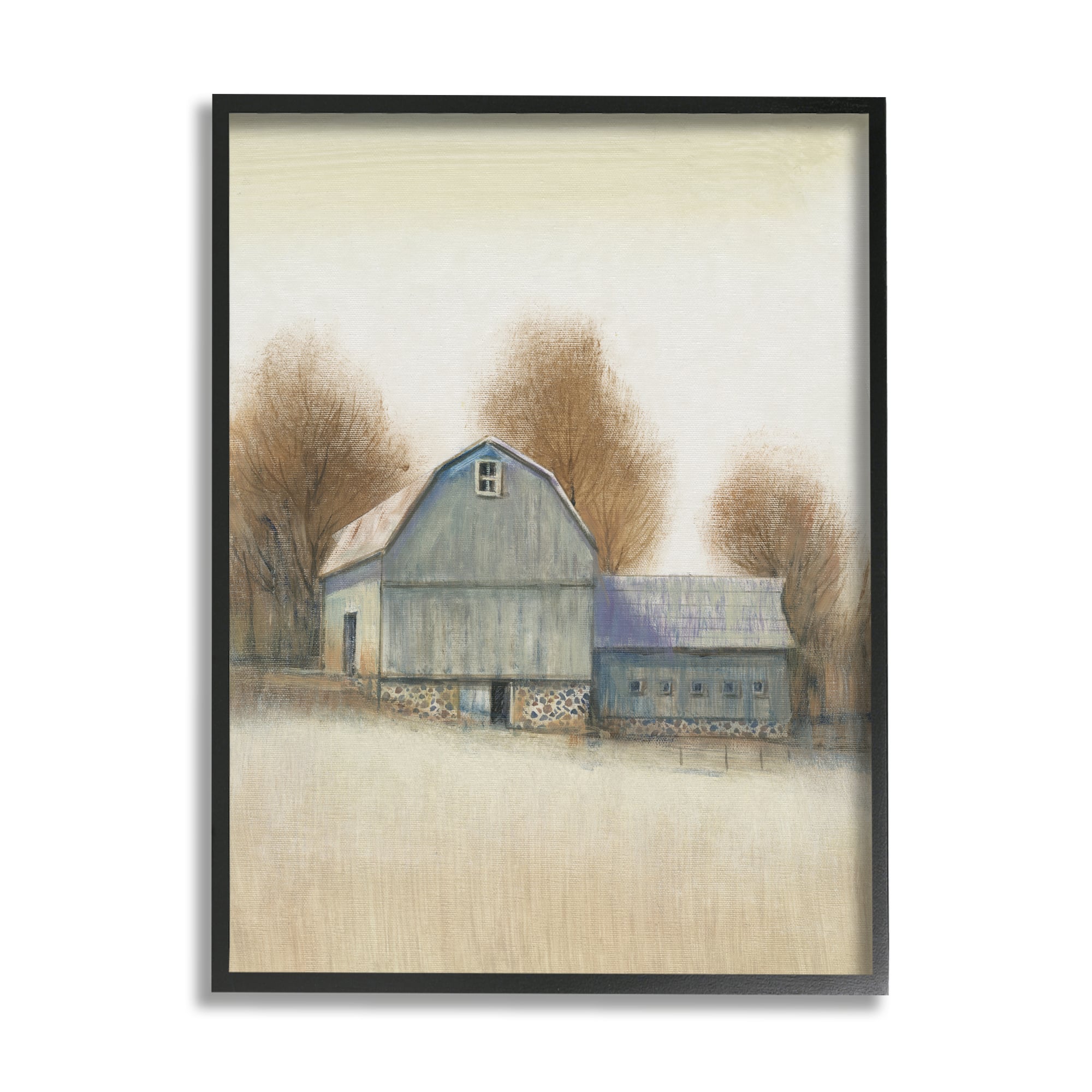 Stupell Industries Vintage Farm Barn Stable Neutral Autumn Tones in Frame Wall Art