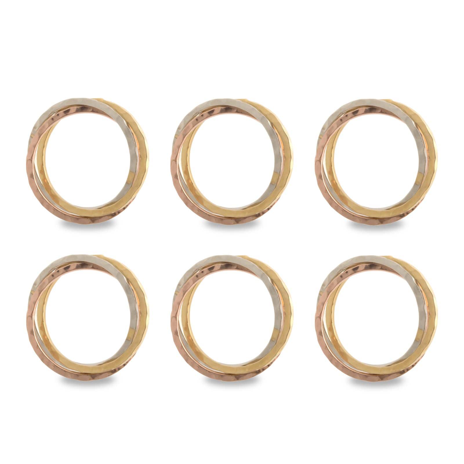 DII&#xAE; Triple Intertwined Napkin Rings, 6ct.