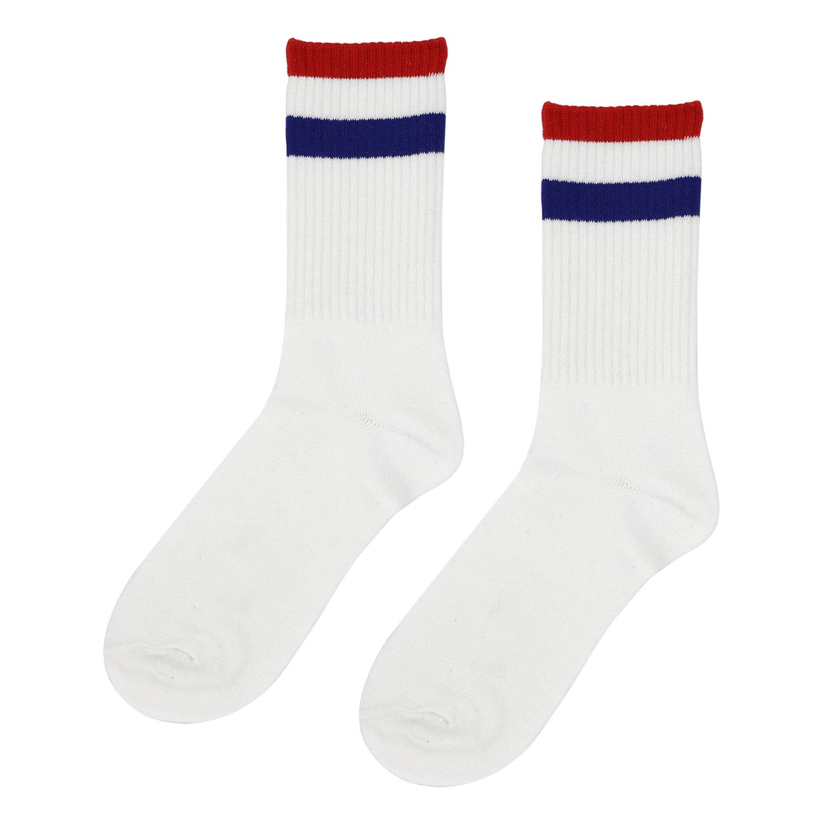Red, White &#x26; Blue Stripes Crew Socks by Celebrate It&#x2122;