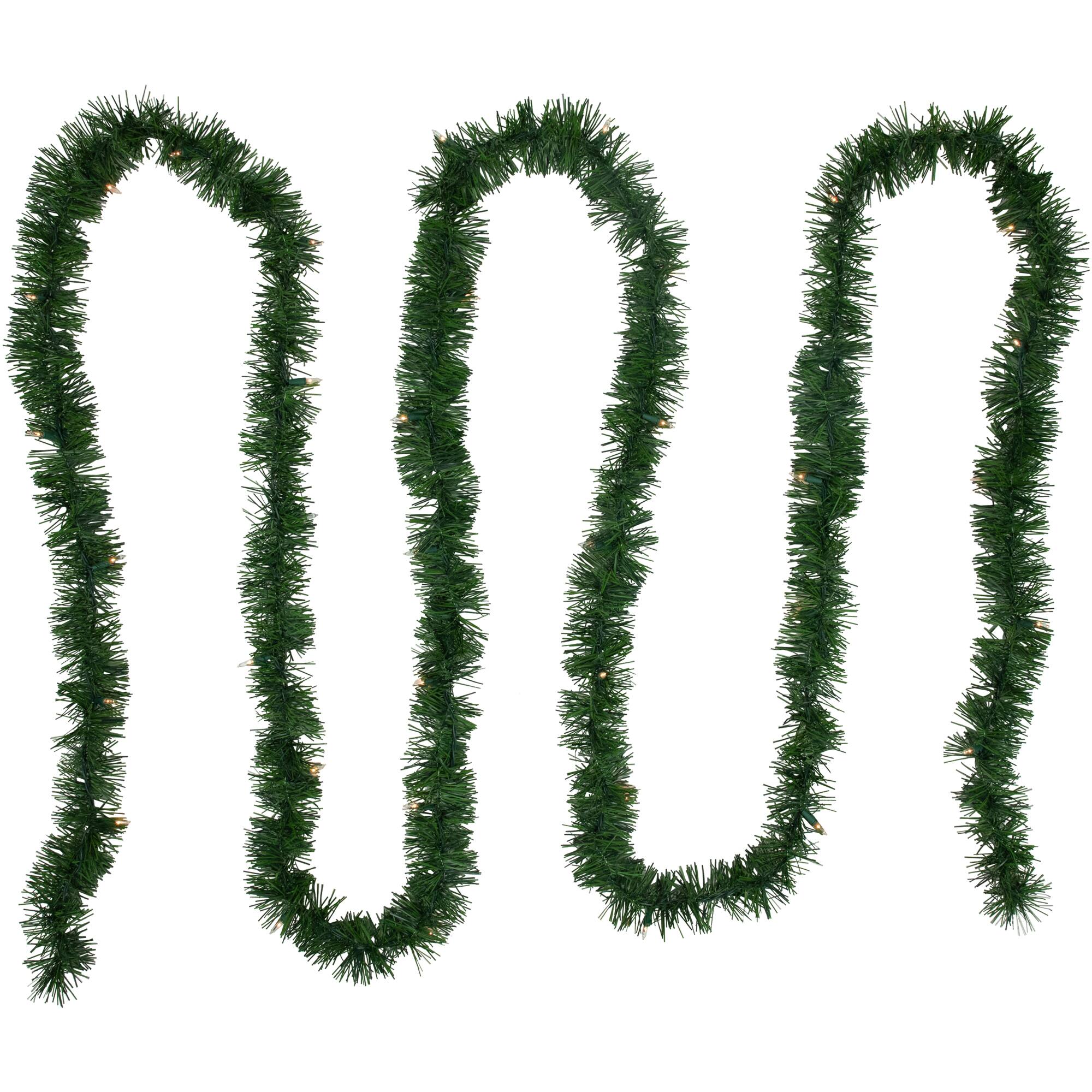 18ft. Pre-Lit Christmas Artificial Two Toned Pine Garland