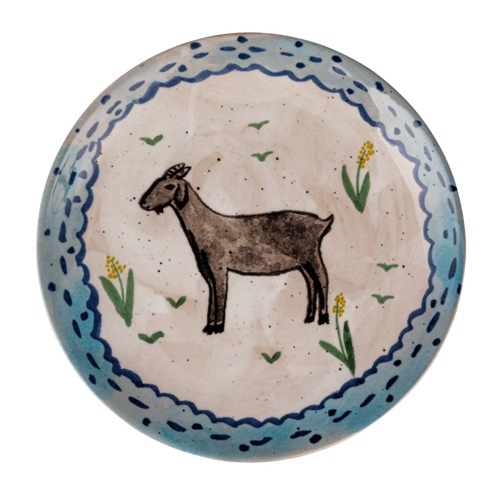 Hello Honey&#xAE; 6&#x22; Enchanted Fauna Series Hand-Painted Stoneware Plate Set