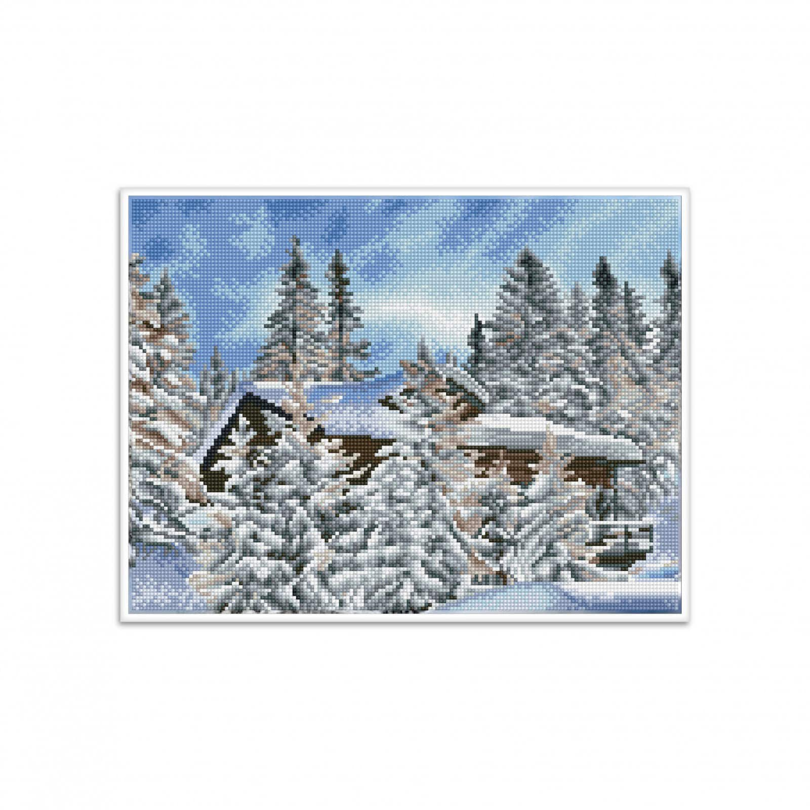 Diamond Dotz&#xAE; Intermediate Alpine Retreat Pre-Framed Diamond Painting Kit