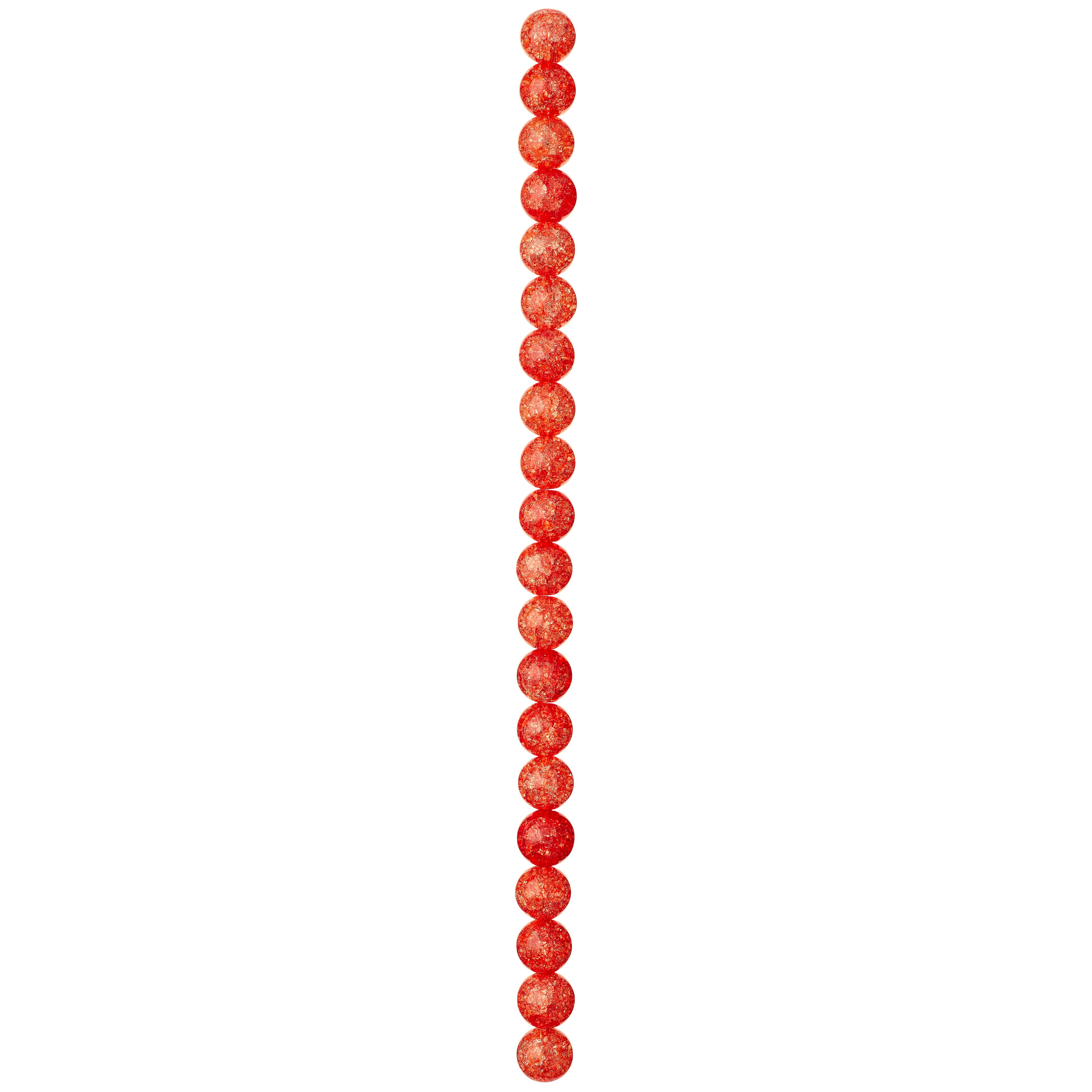 12 Packs: 19 ct. (228 total) Red Crackled Quartzite Round Beads, 10mm by Bead Landing&#x2122;