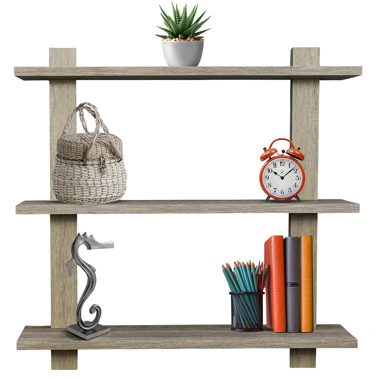 Sorbus 23.6&#x22; Triple Tier Floating Shelf