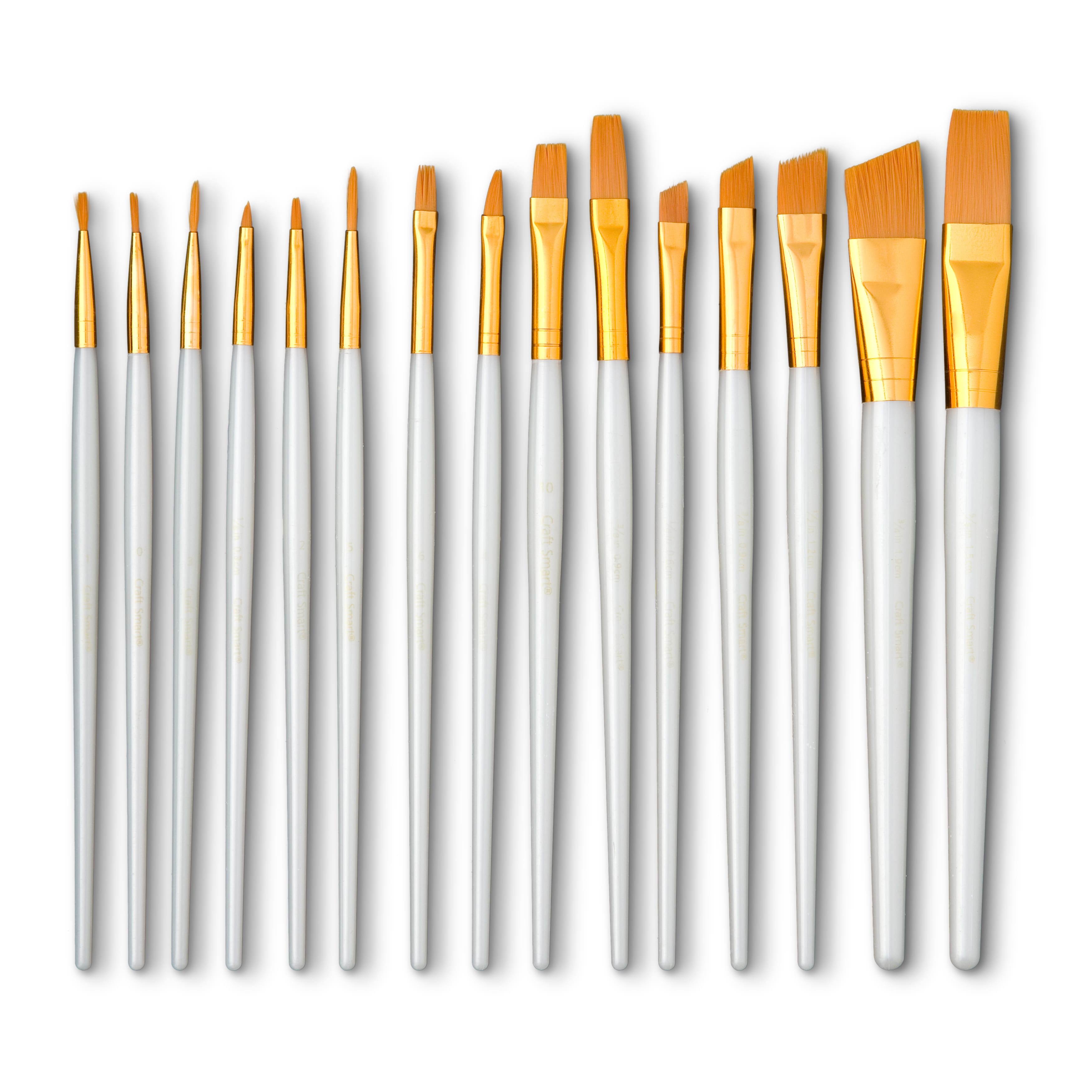 Golden Taklon 15 Piece Brush Set by Craft Smart | Michaels
