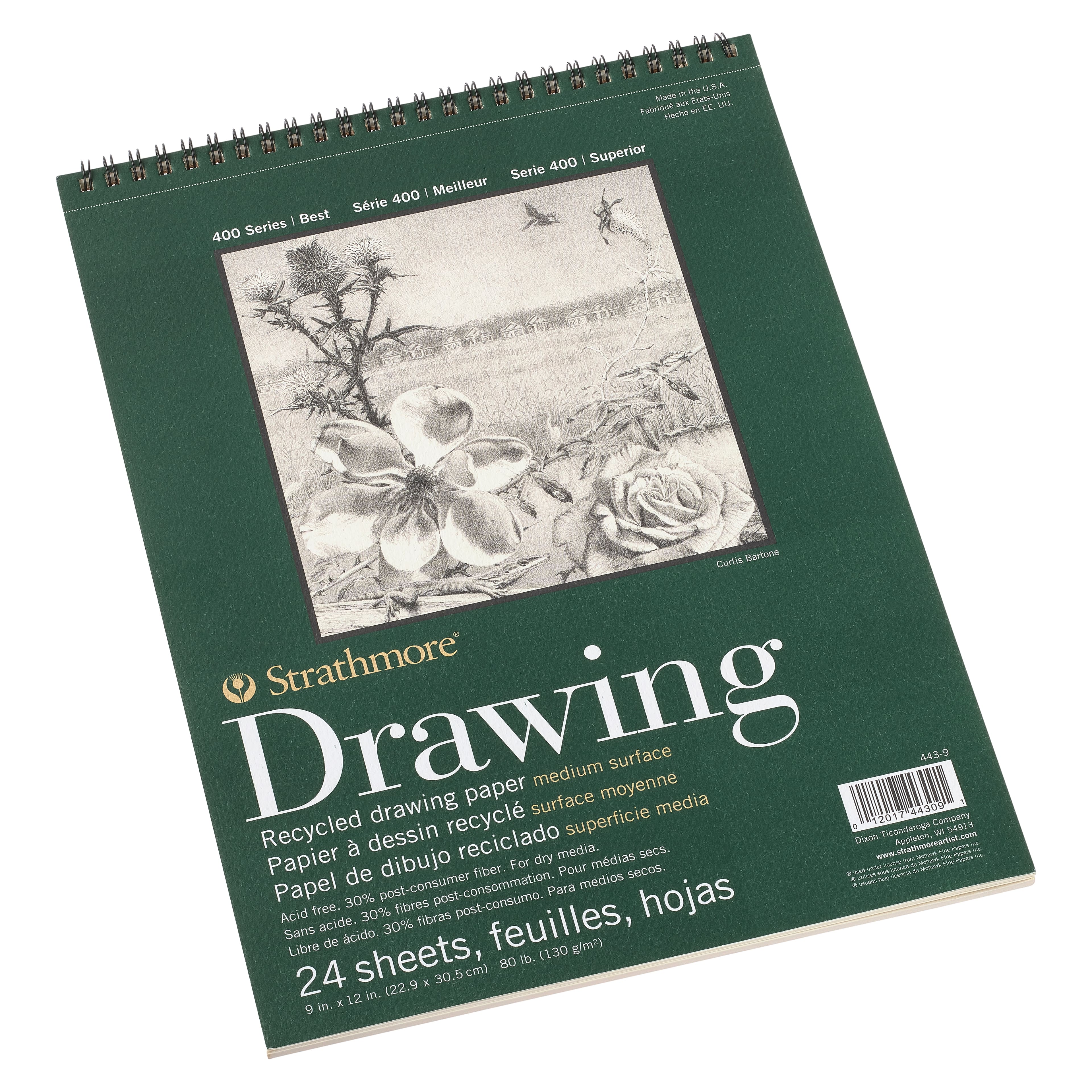 Strathmore White Sketch Pad 400, Recycled – little island crafts