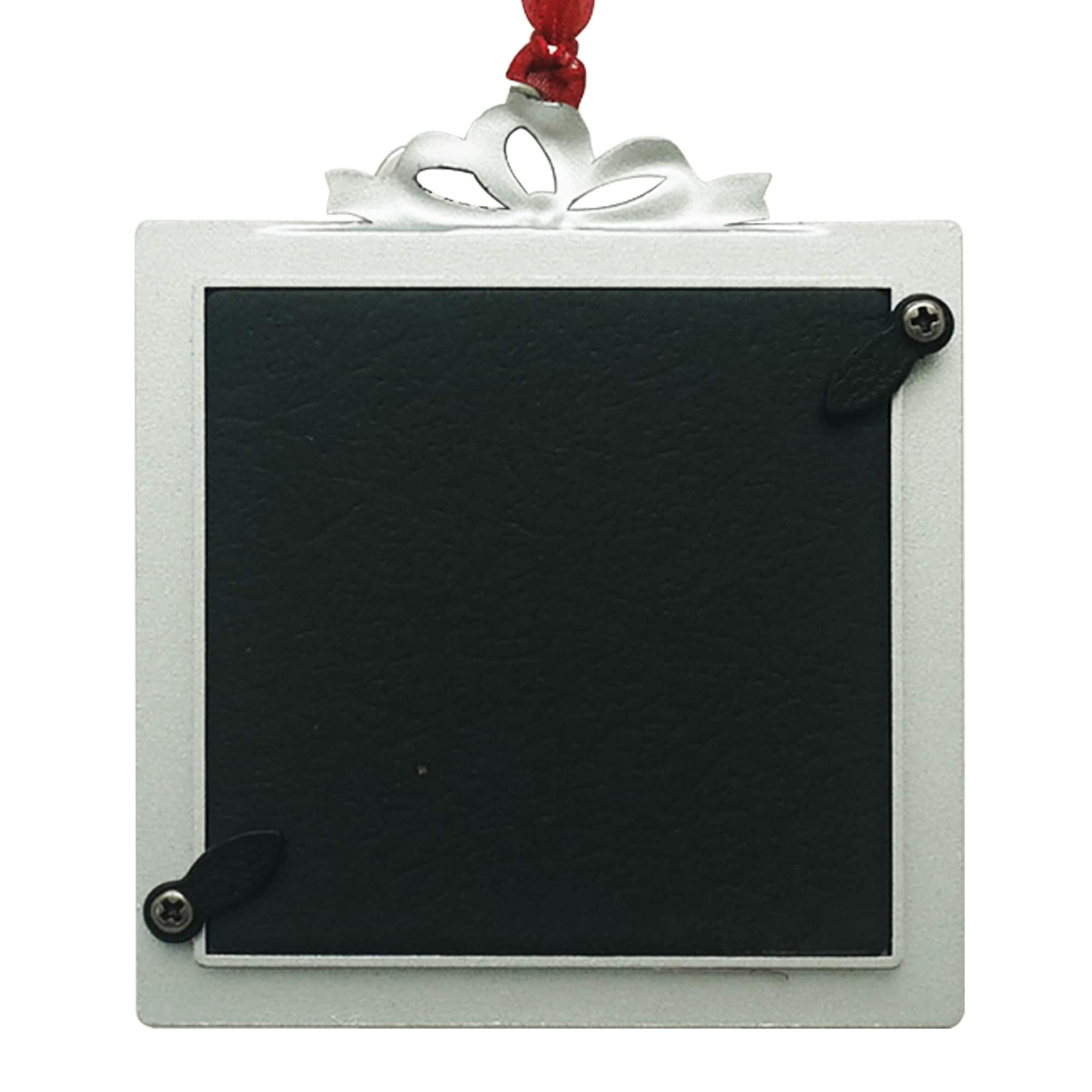 2.5&#x22; x 2.5&#x22; Red &#x26; White Plaid 2024 Ornament Frame by Studio D&#xE9;cor&#xAE;