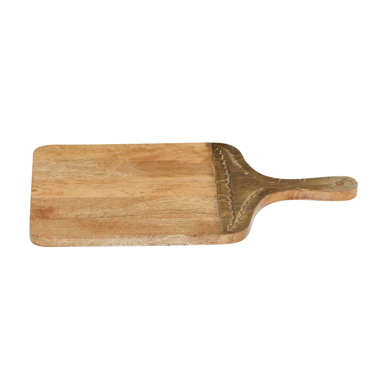 18&#x22; Brown Wood Natural Decorative Cutting Board