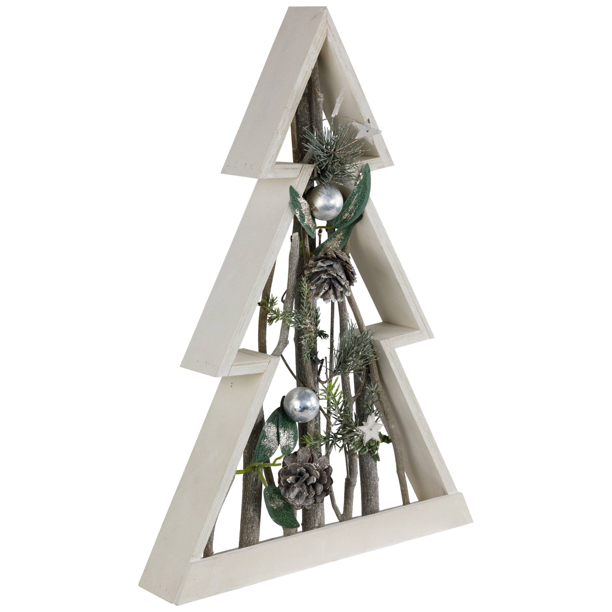 17.5&#x22; Stars &#x26; Pinecones Christmas Tree Tabletop D&#xE9;cor