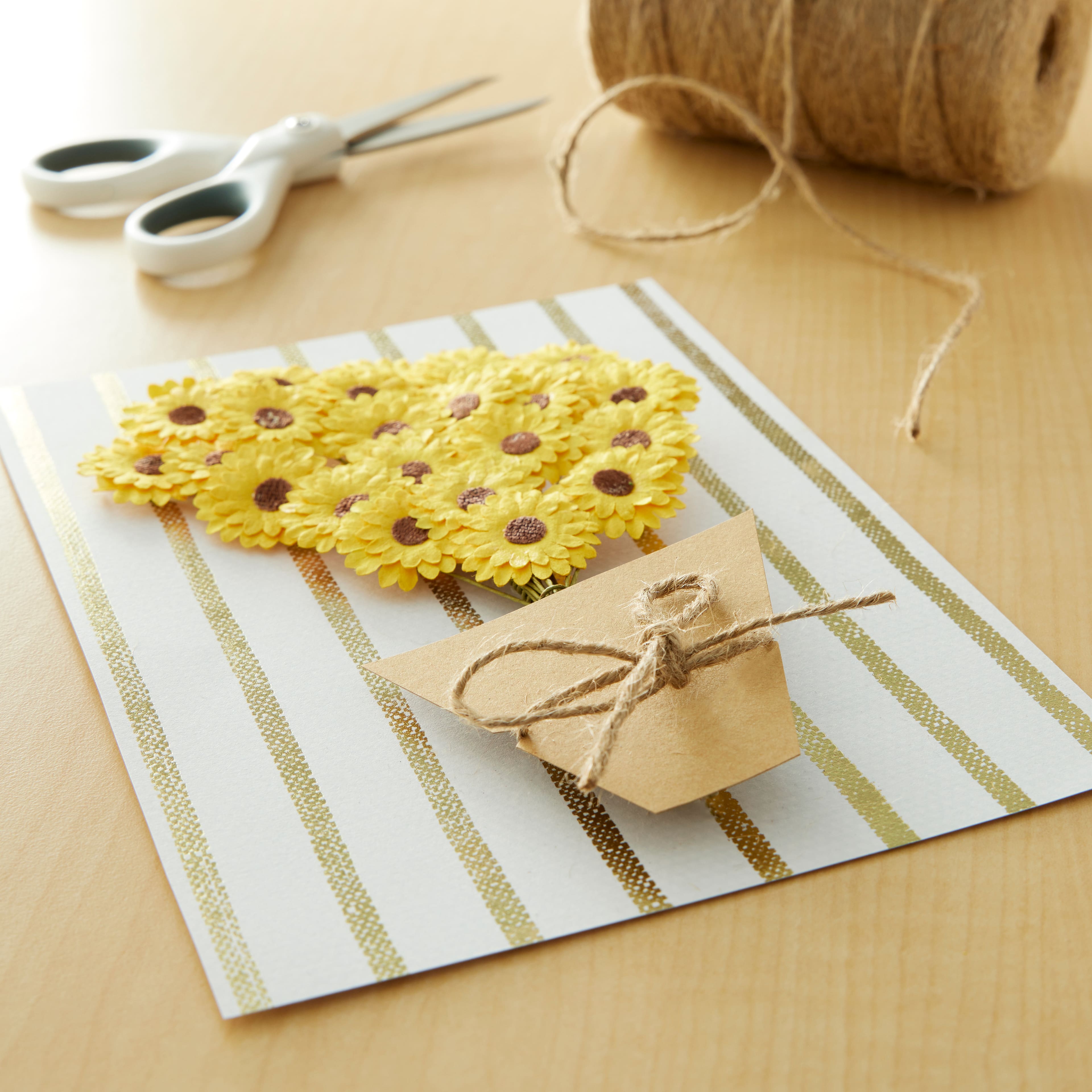 Yellow Daisy Paper Flowers by Recollections&#x2122;, 24ct.