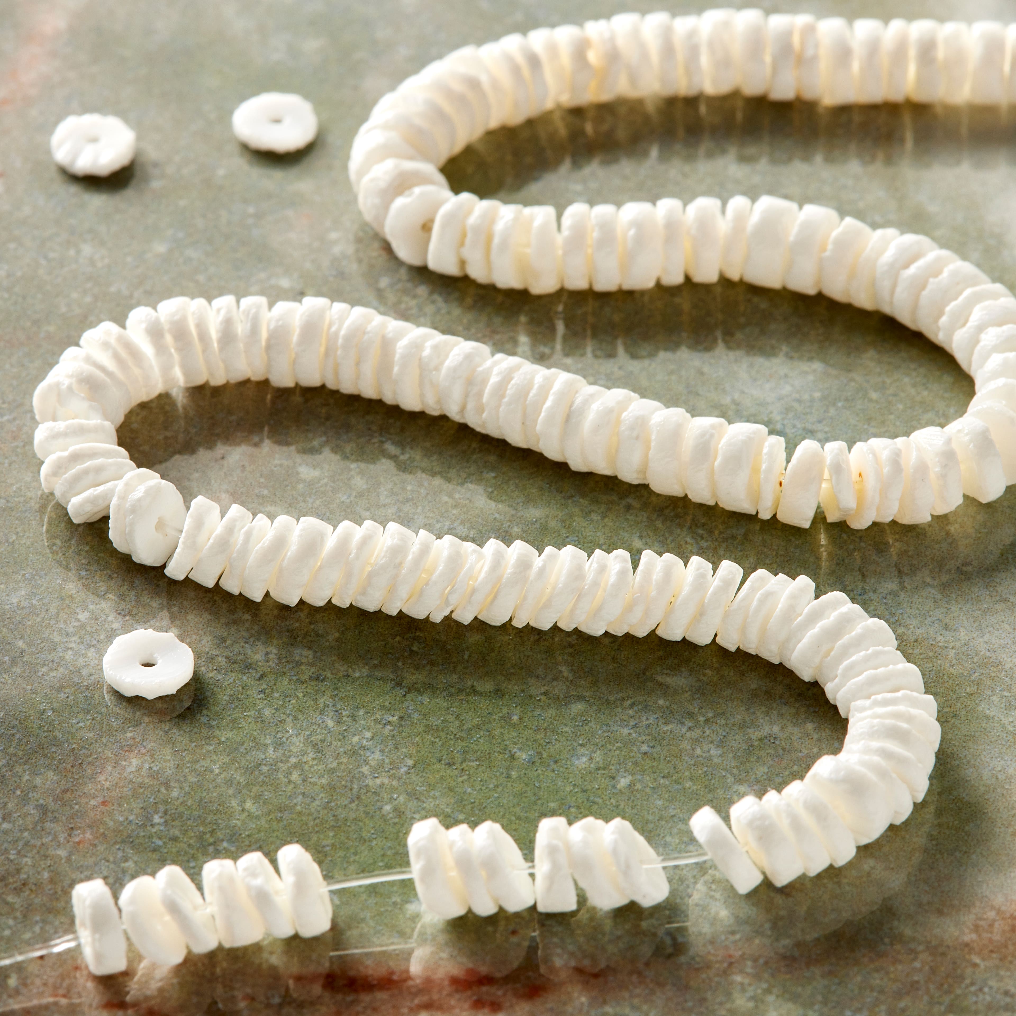 White River Shell Rondelle Beads, 5mm by Bead Landing&#x2122;