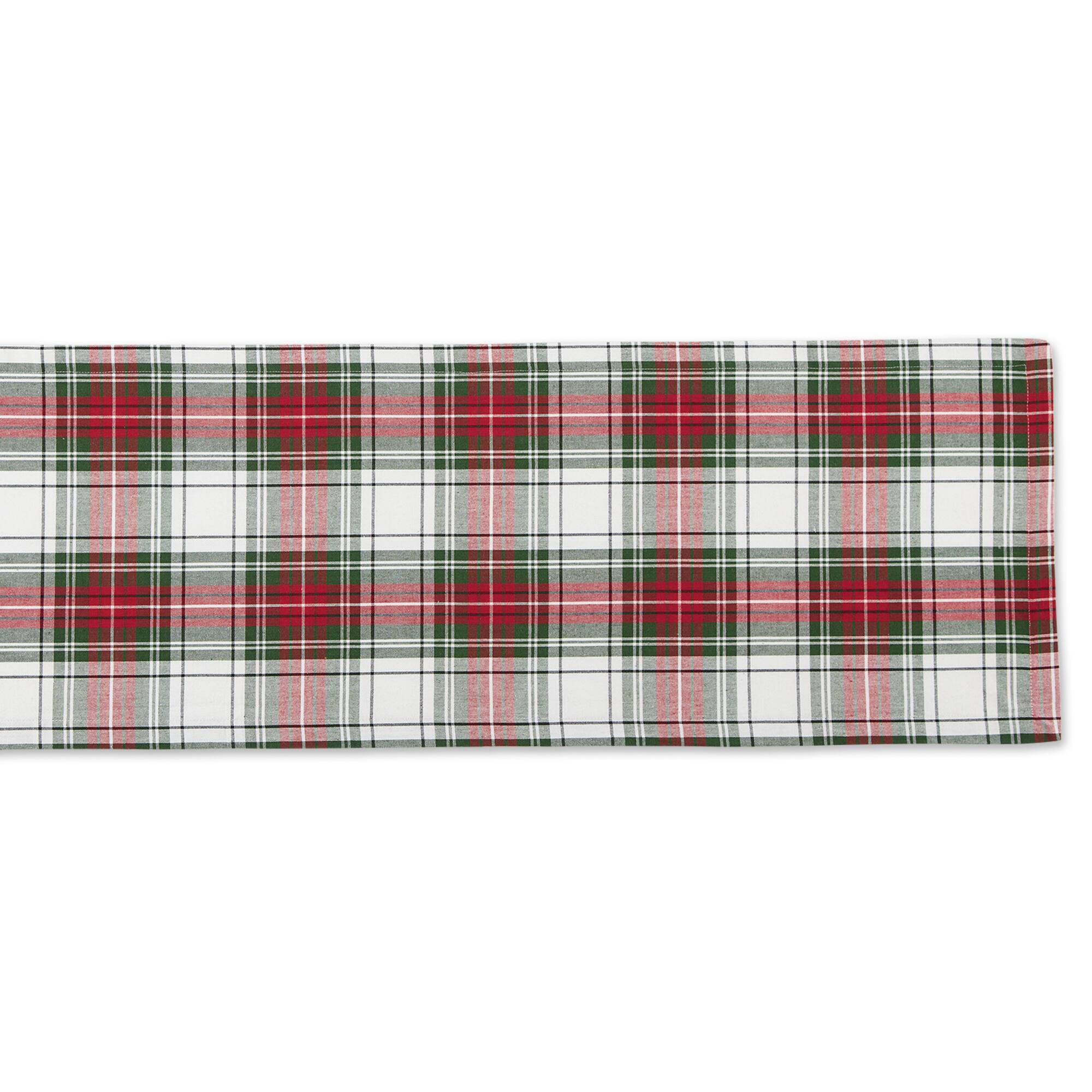 DII&#xAE; 108&#x22; Christmas Plaid Table Runner