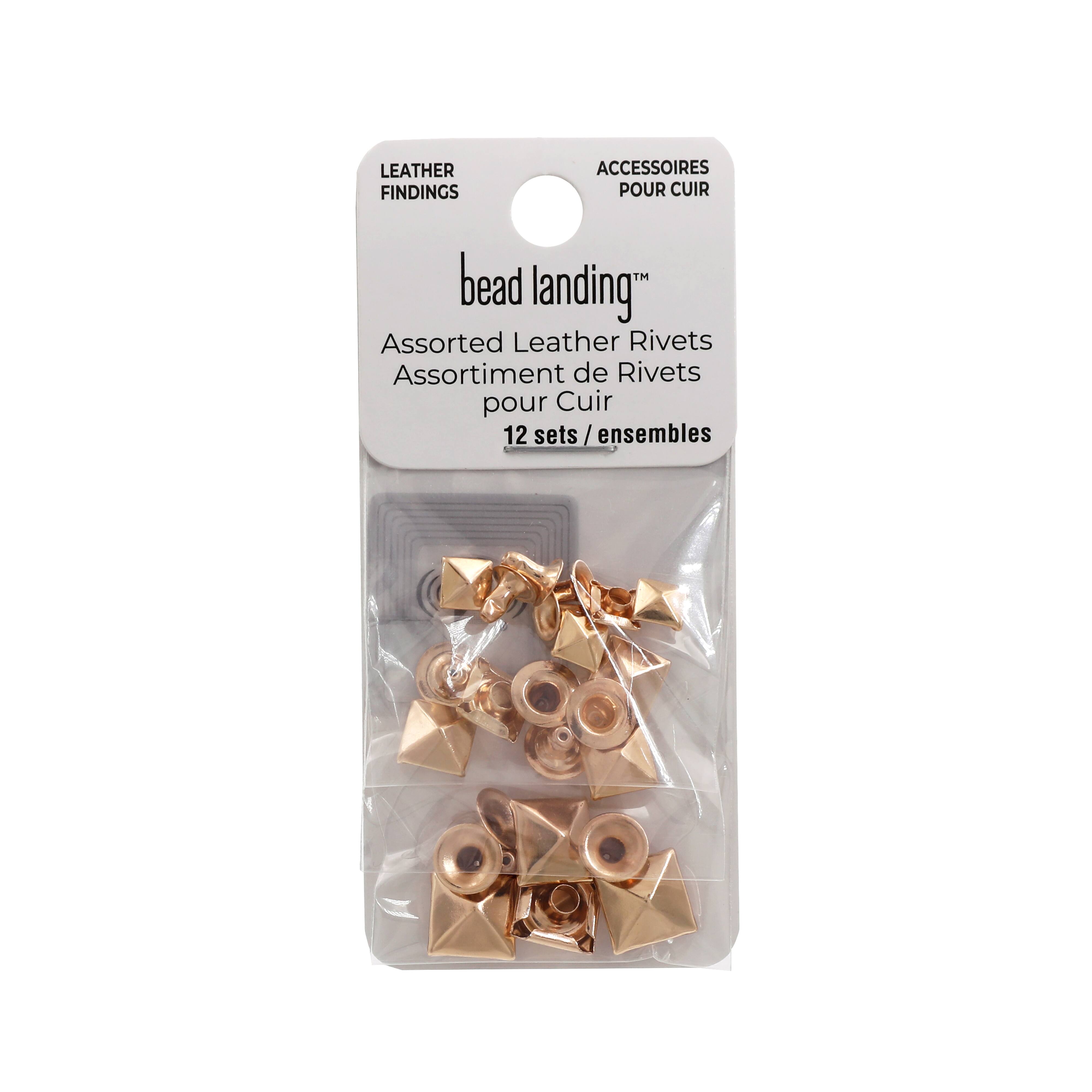 Assorted Gold Leather Rivet Mix by Bead Landing™