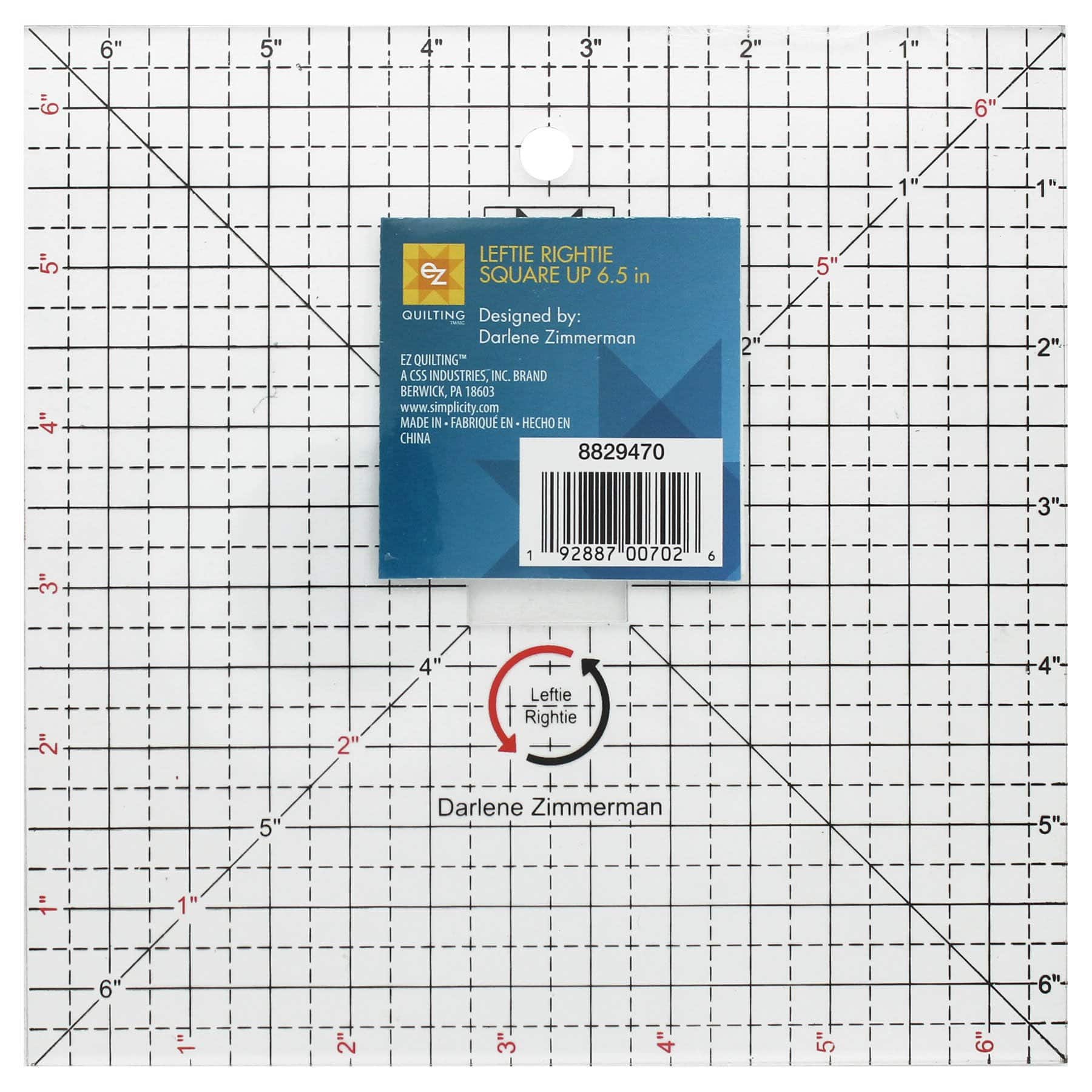 EZ Quilting Leftie Rightie Square Up, 6.5 - D616127S - Arts and Crafts Purchase the EZ Quilting Leftie Rightie Square Up, sku D616127S