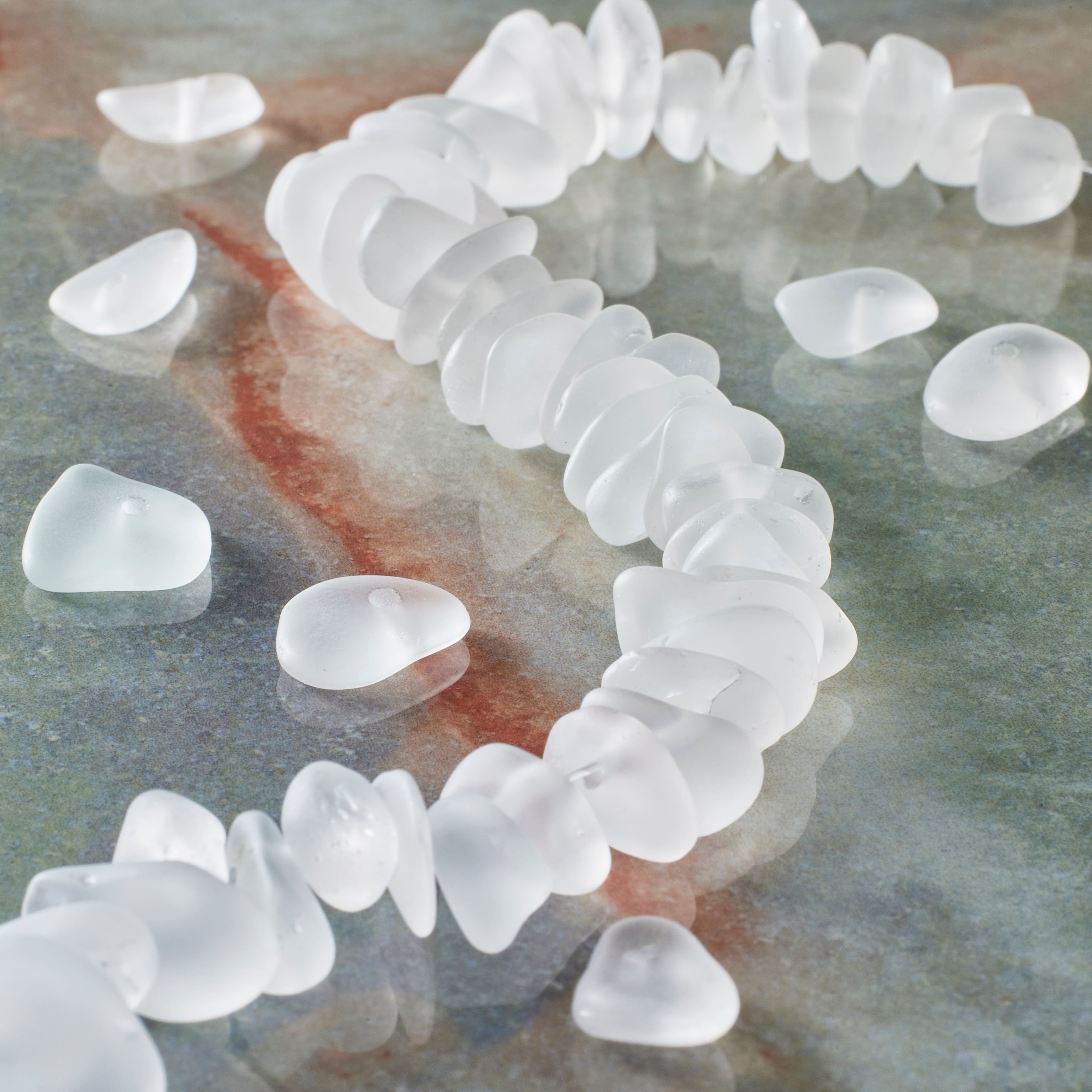 12 Pack: White Crackled Quartz Chip Beads by Bead Landing™