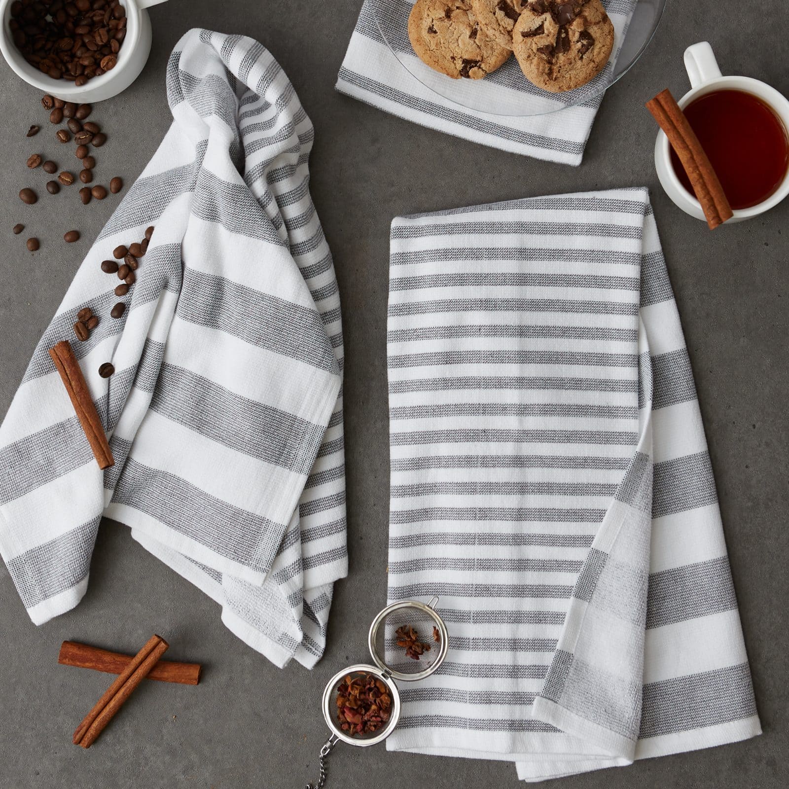 DII® Mineral Nautical Stripe Terry Dishtowels, 3ct.