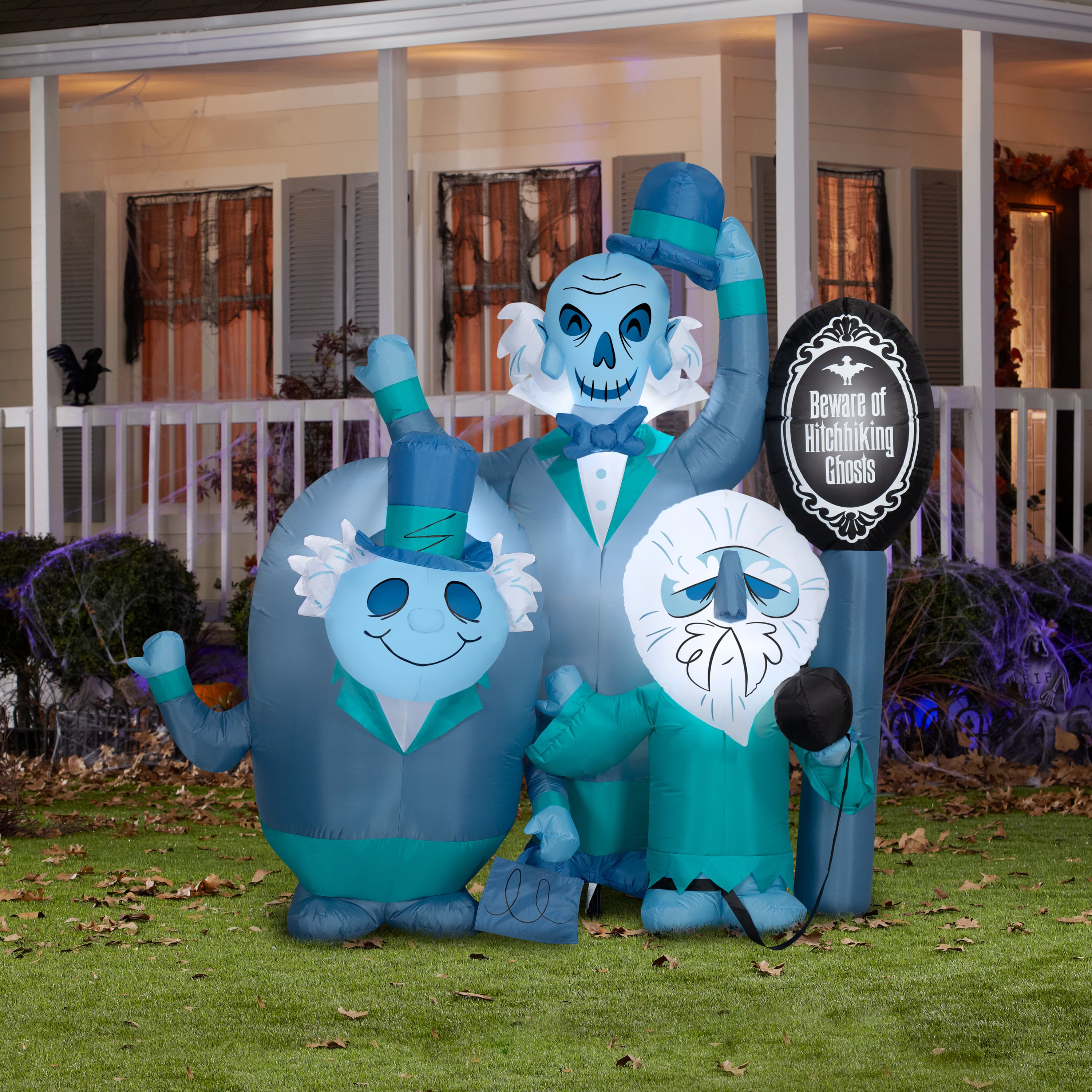 6ft. Airblown&#xAE; Inflatable Halloween Haunted Mansion Beware of Ghosts 