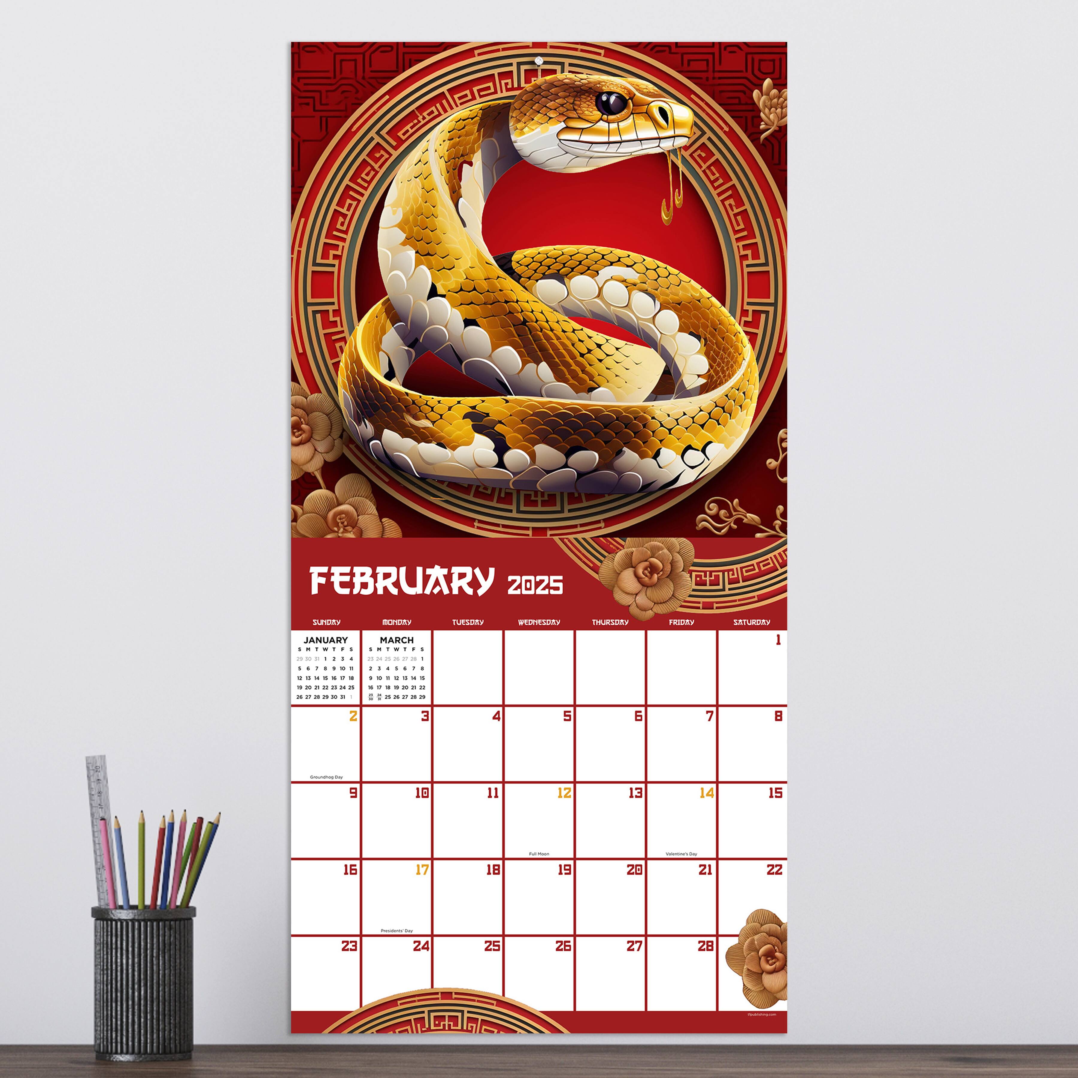TF Publishing 2025 Year of the Snake Wall Calendar