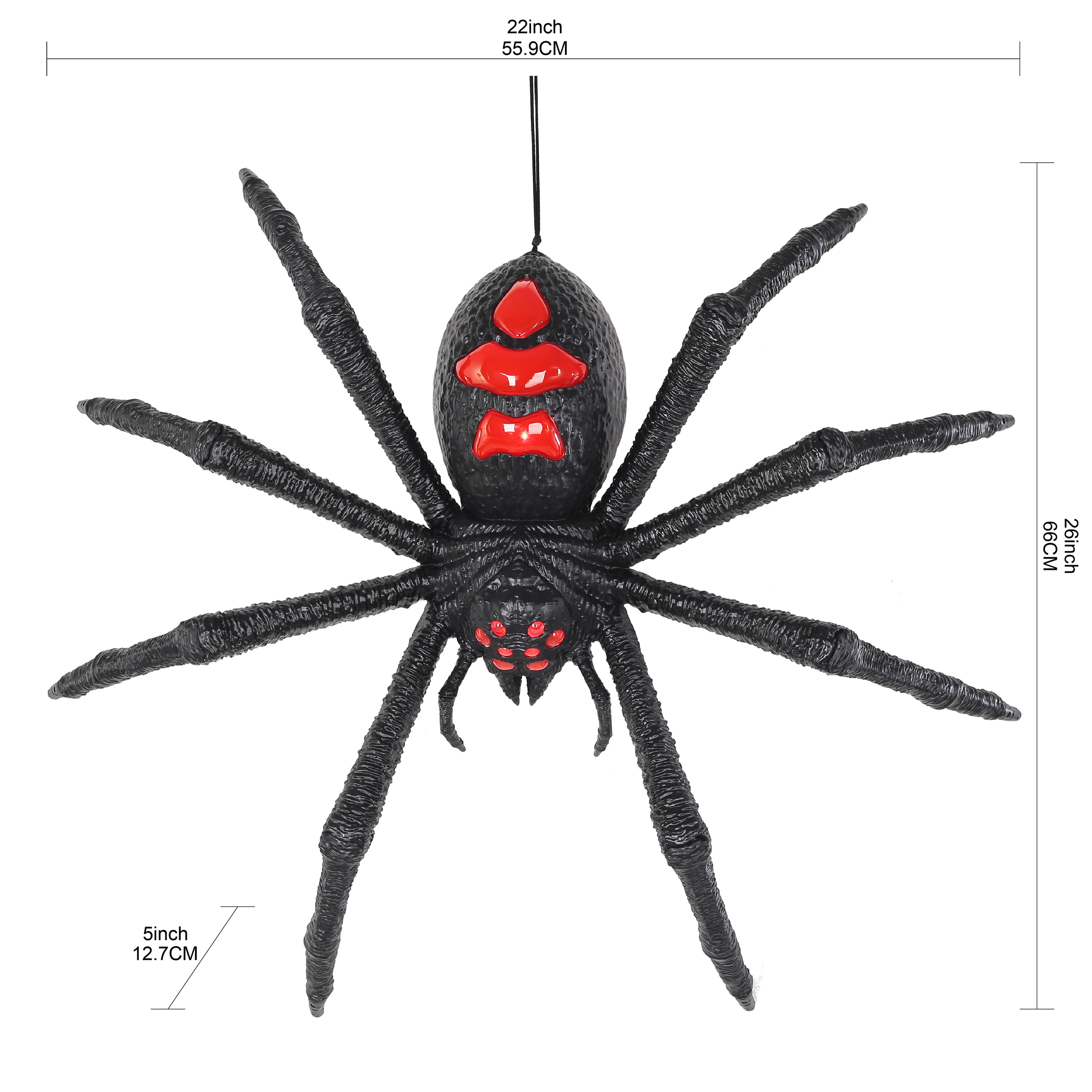 26" LED Black & Red Hanging Spider by Ashland®