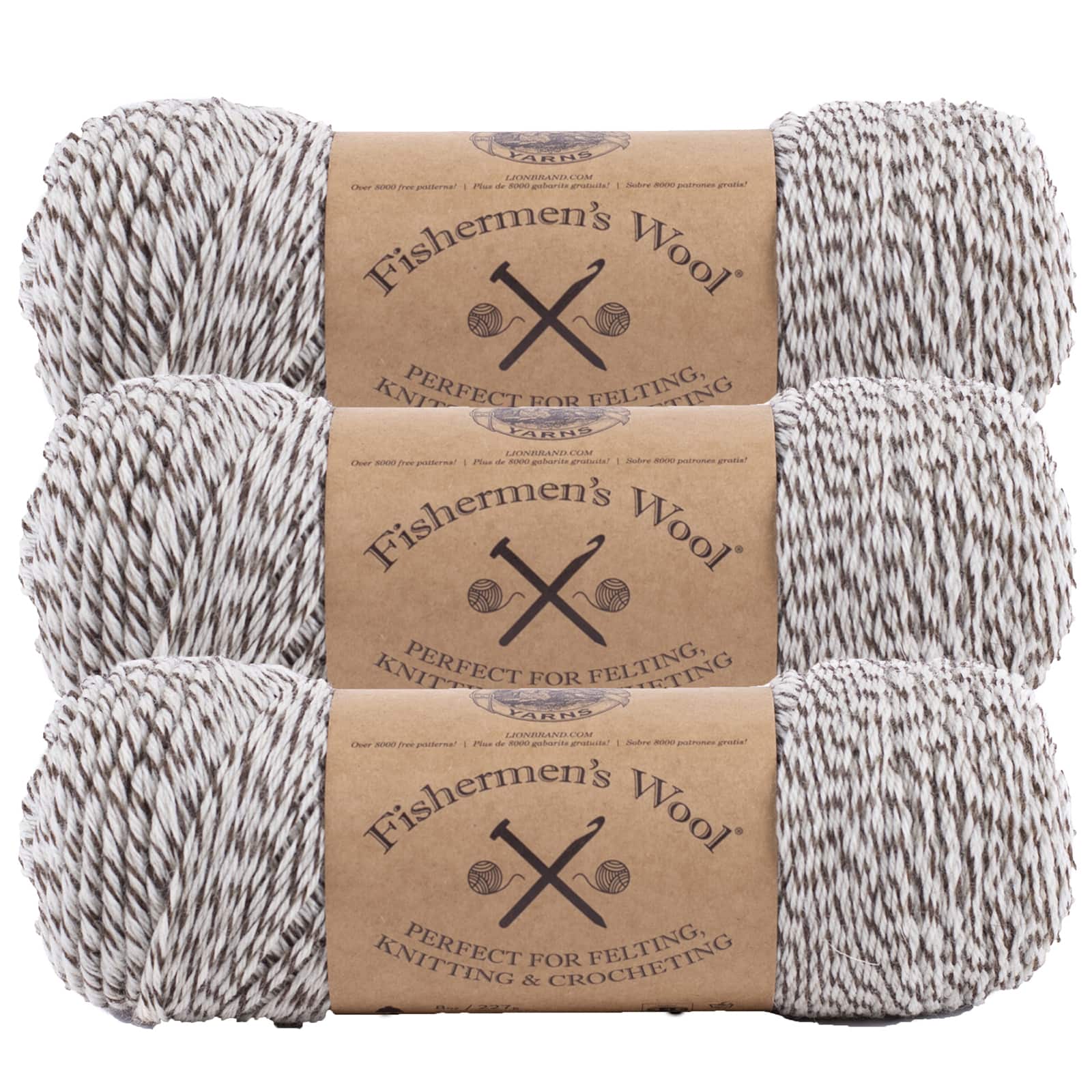 Lion Brand Fisherman's Wool Yarn: Oatmeal 