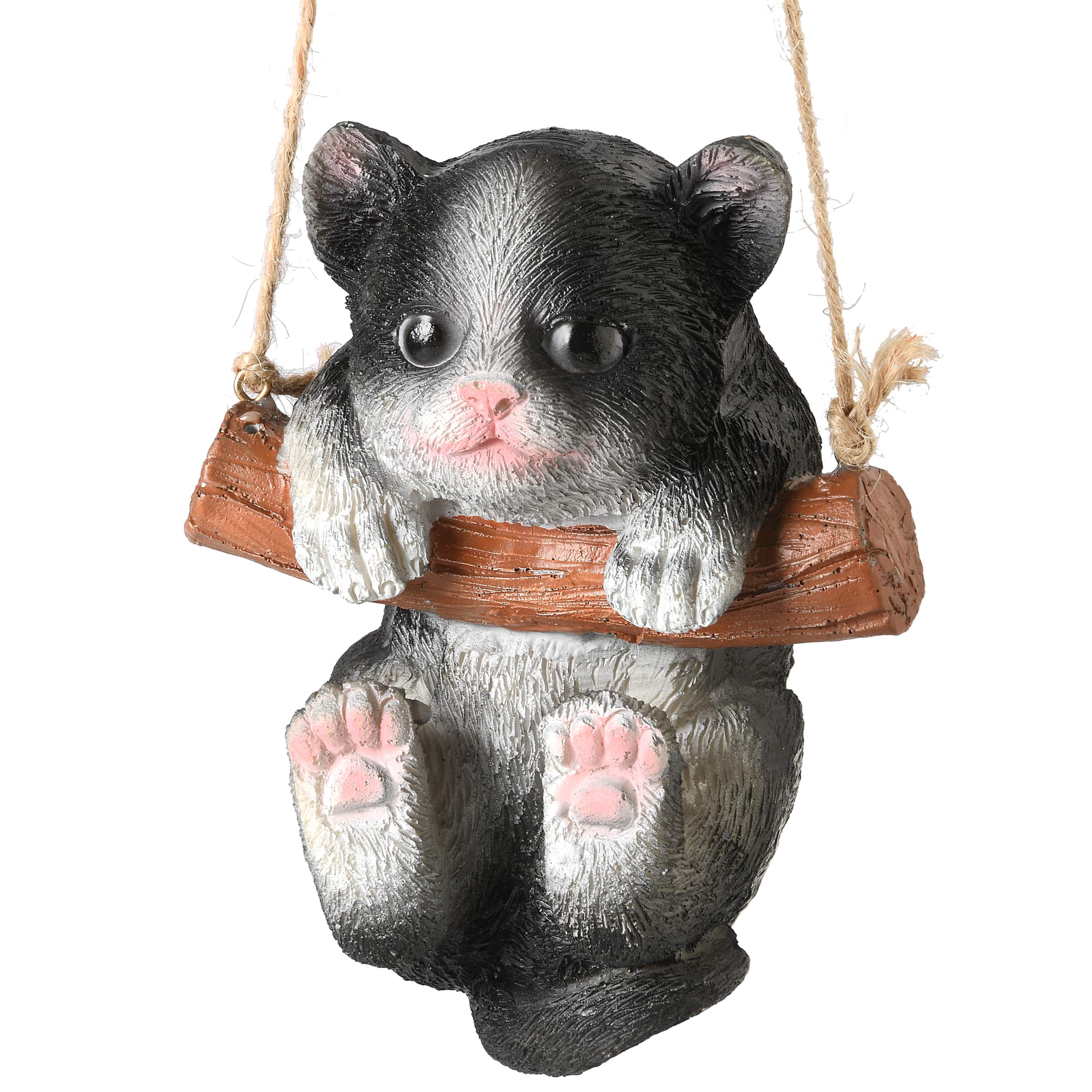5" Swinging Black Kitten Decoration