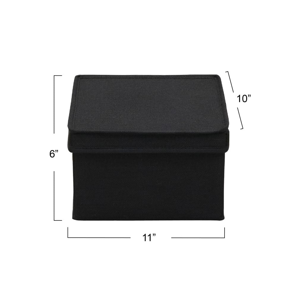 Household Essentials Fabric Storage Bin with Lid, 2ct.