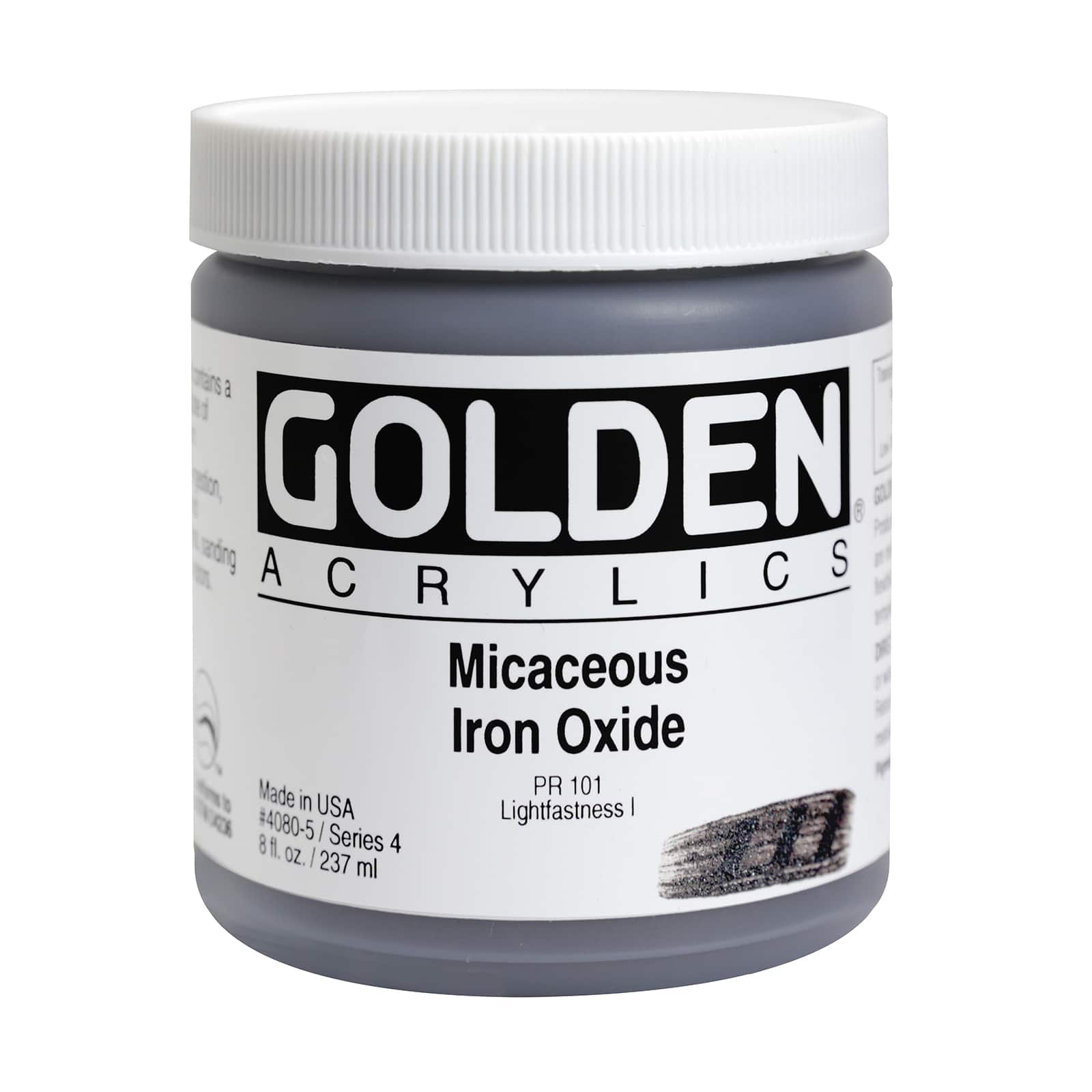 Golden Heavy Body Iridescent Acrylics 8 oz Paint in Micaceous Iron Oxide - D022165S - Art and Craft Paint One of the most unique paints available to artists sku D022165S