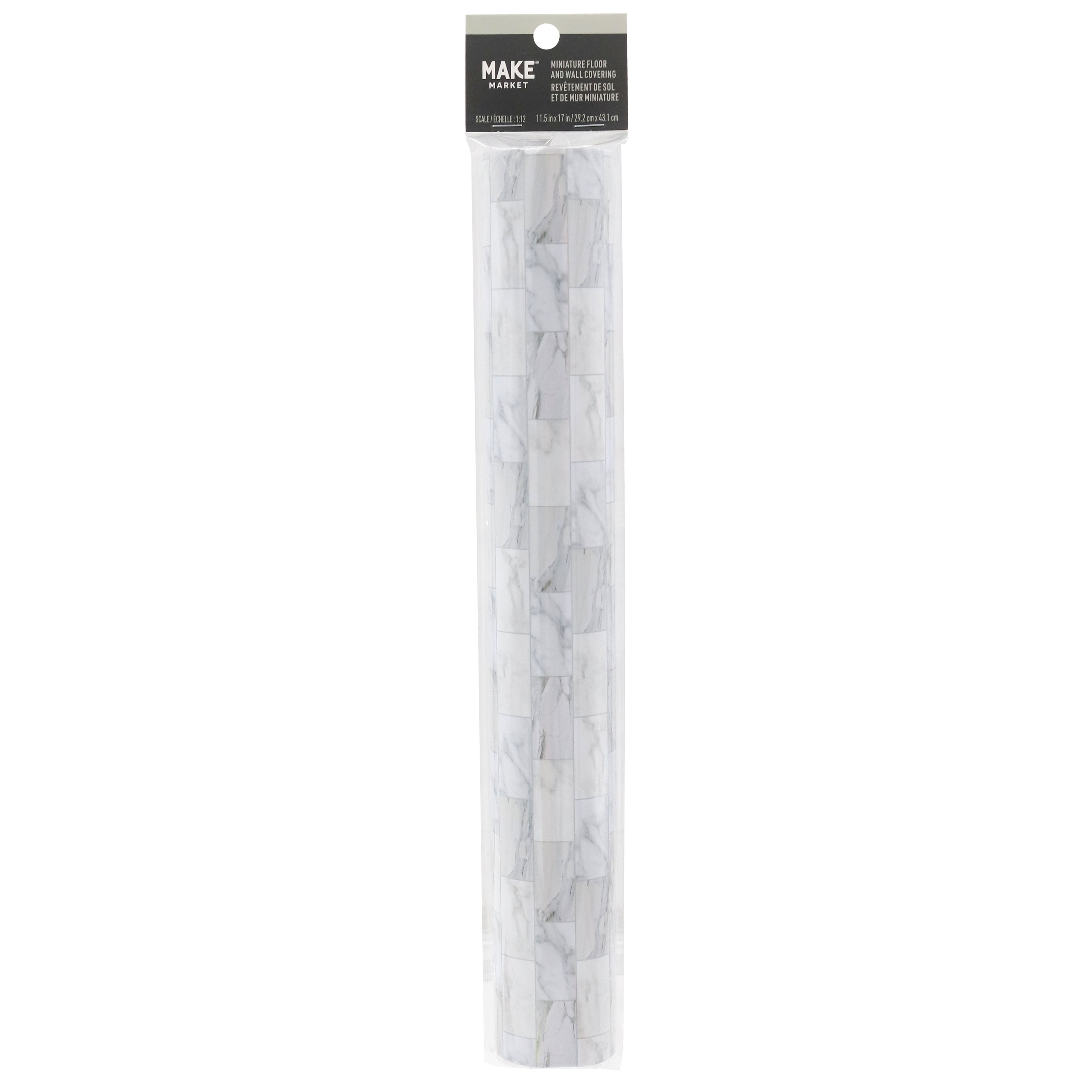 Mini Faux Marble Tile Floor &#x26; Wall Covering by Make Market&#xAE;