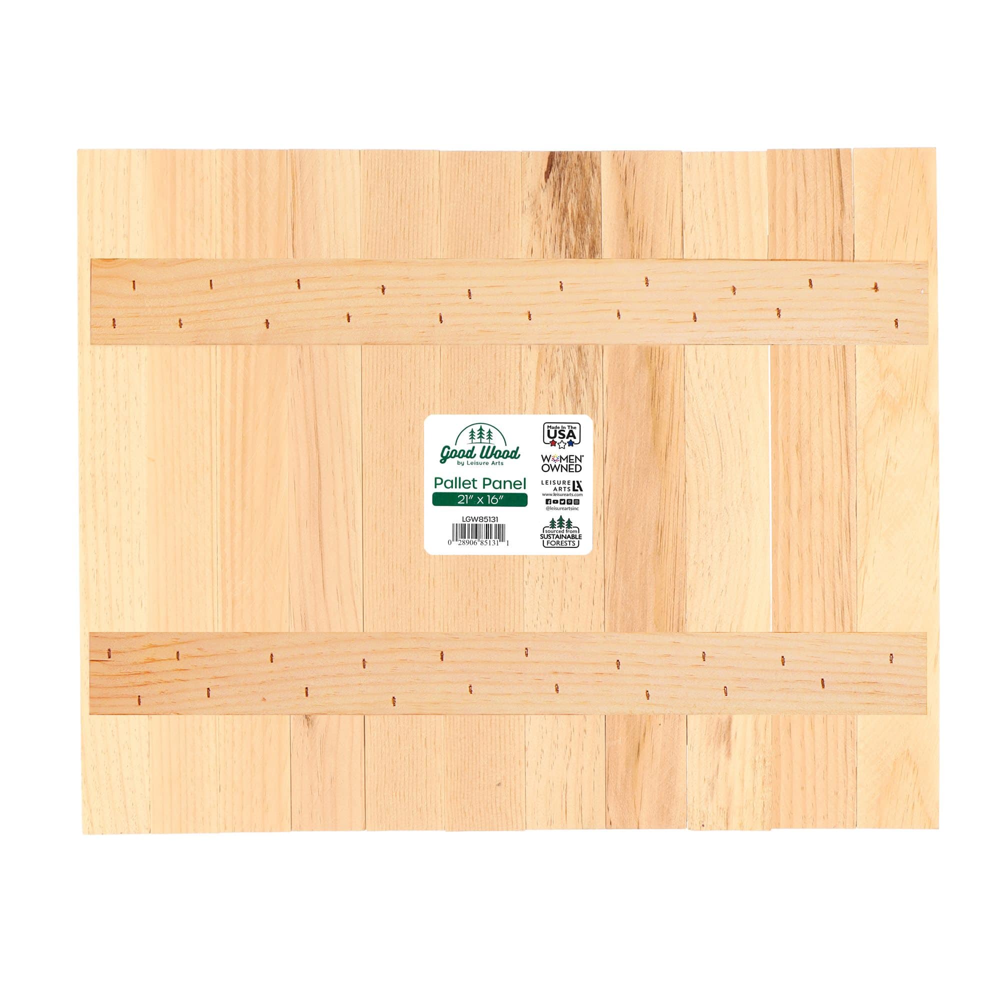 Good Wood by Leisure Arts&#xAE; Pallet Panel with Box