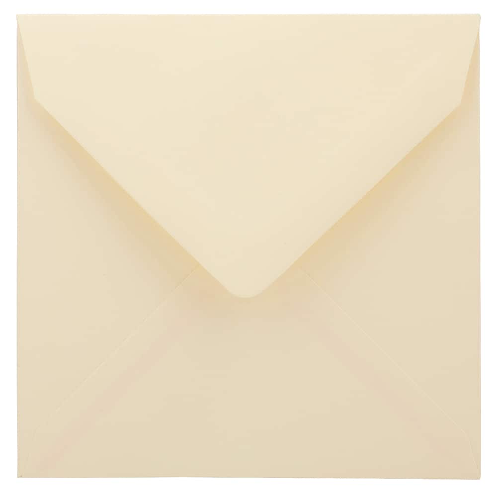 JAM Paper 5" x 5" Ivory Square Invitation Envelopes with Euro Flap
