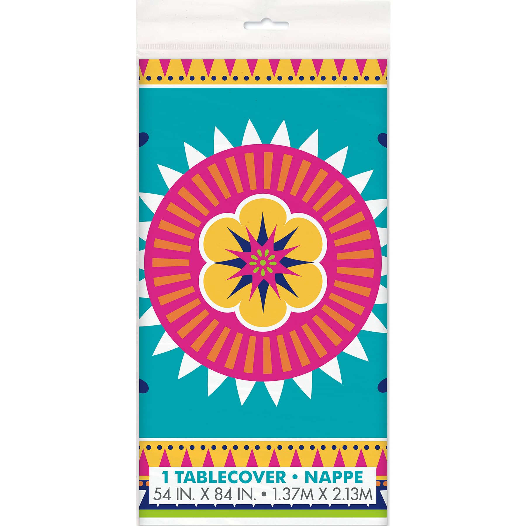 Fiesta Plastic Table Cover Boho Fiesta Party Decorations