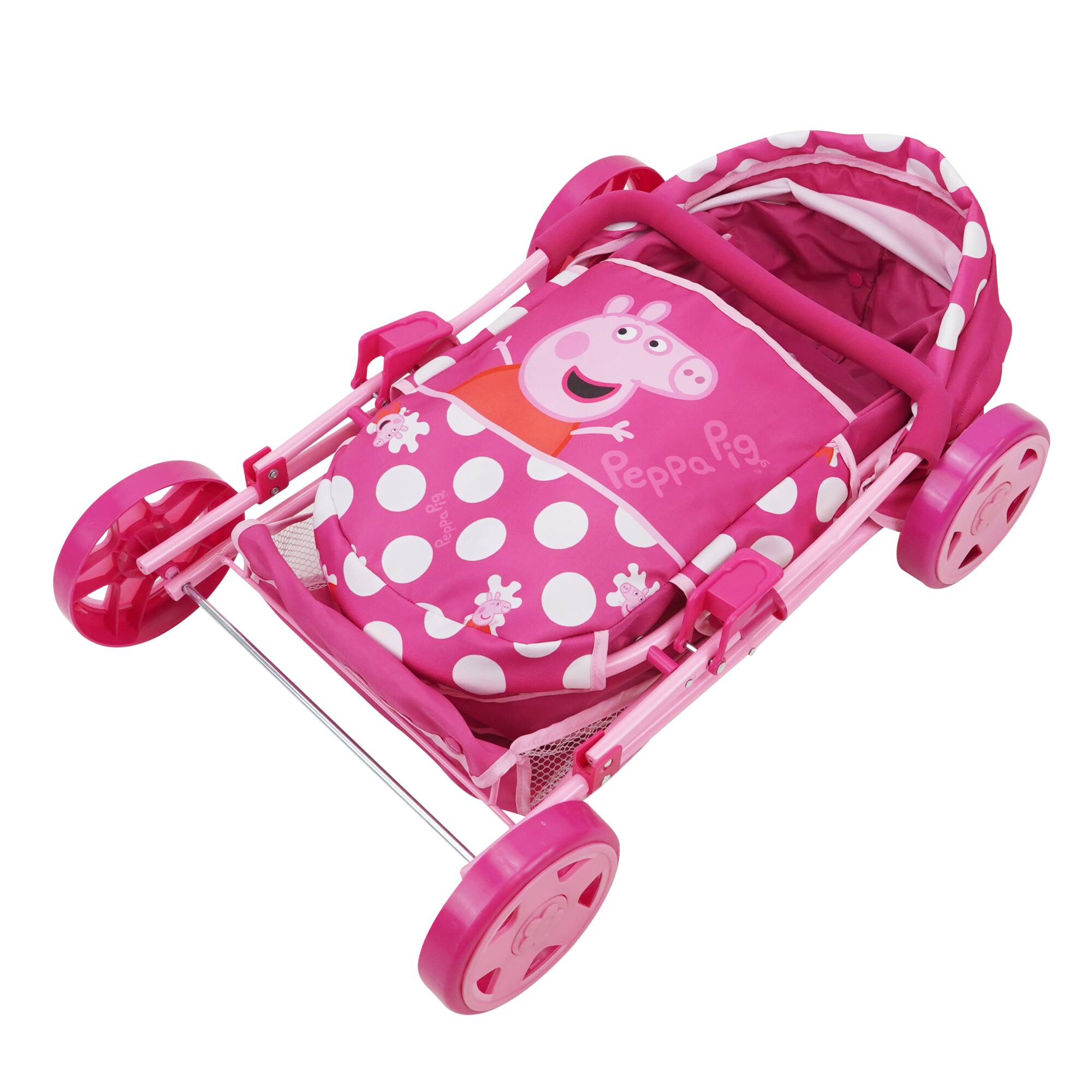 509 Crew Peppa Pig™ Pink and White Dots Baby Classic Doll Pram Set